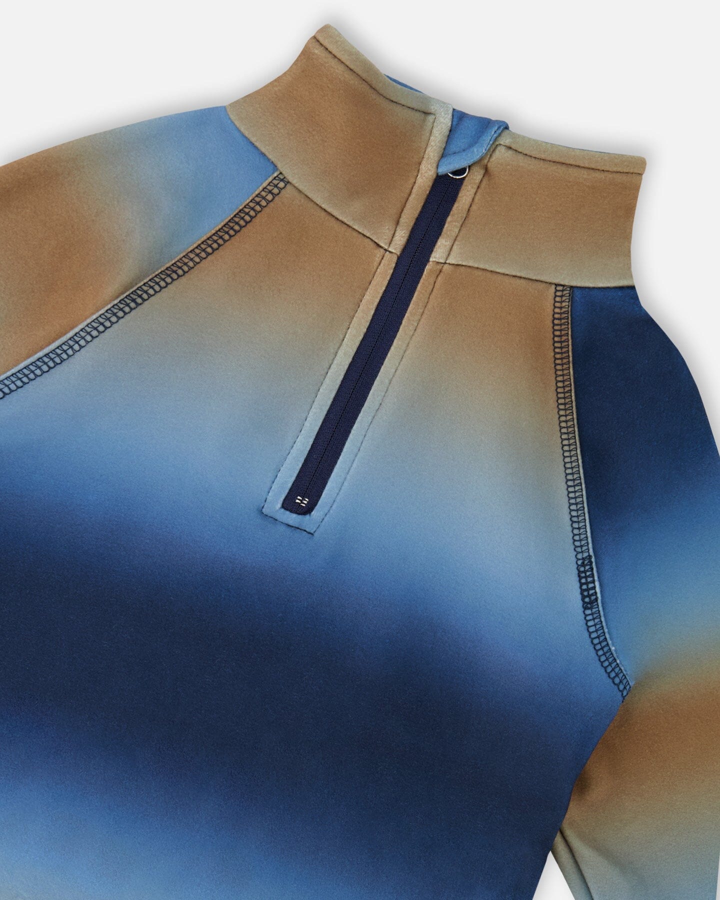 Two-Piece Thermal Underwear Set Blue And Beige Gradient