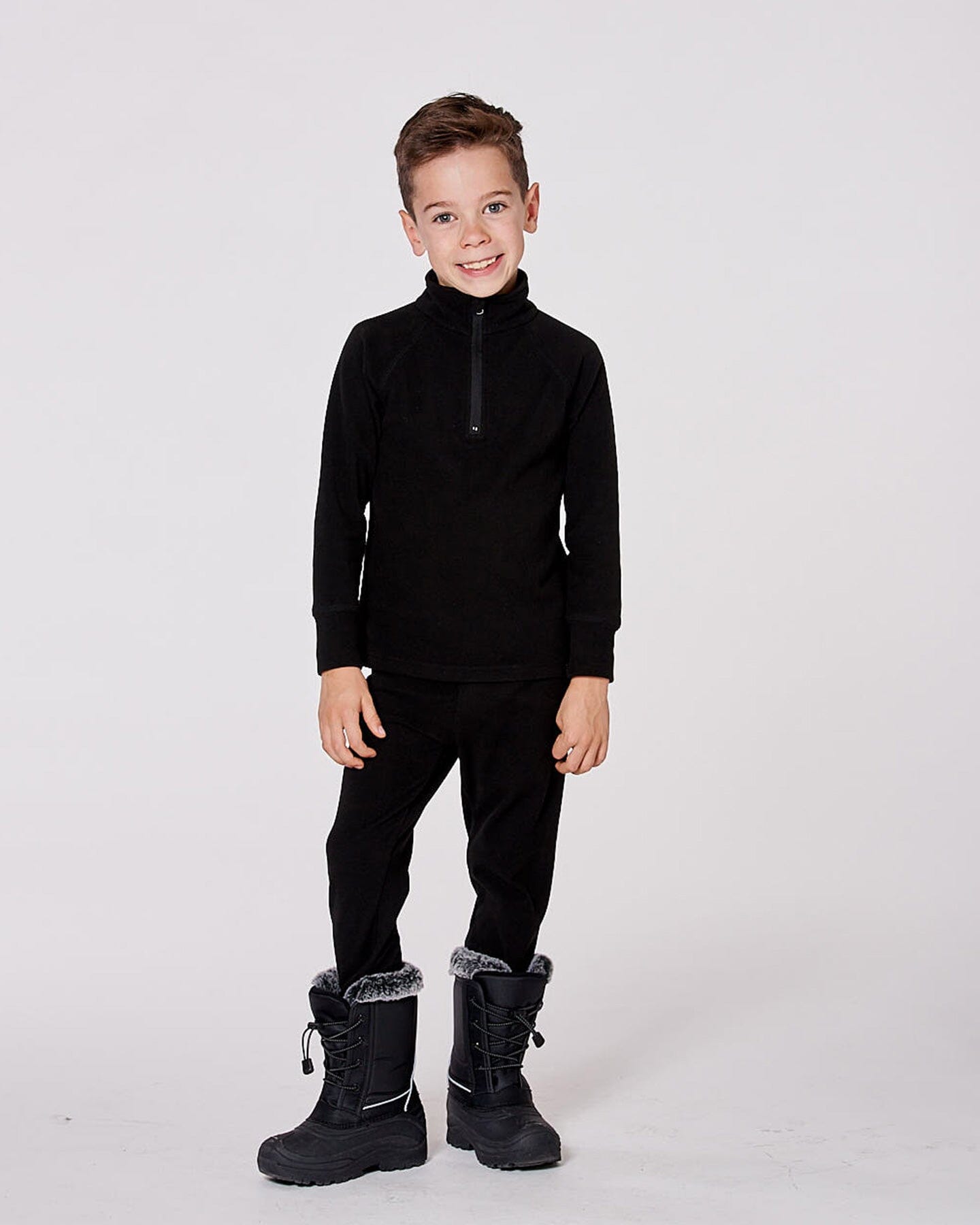 Two-Piece Thermal Underwear Set Black