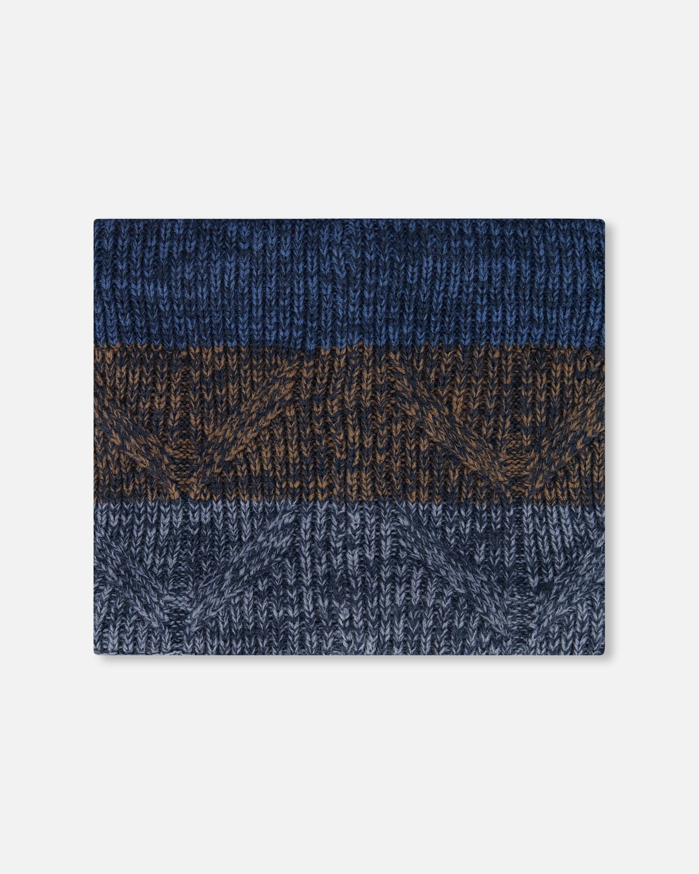 Lined Knit Neckwarmer Taupe And Navy