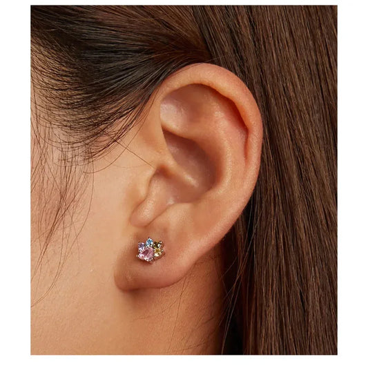 925 Sterling Silver Star And Butterfly Stud Earrings - Delicate And Fine Jewelry