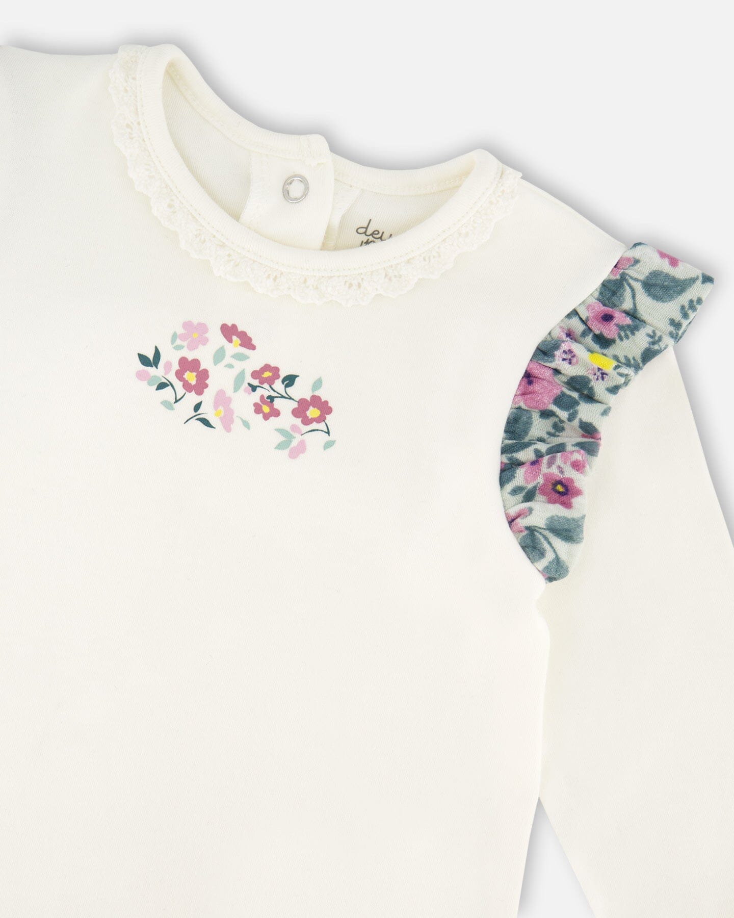 Organic Cotton Off-White Top And Muslin Pants Set