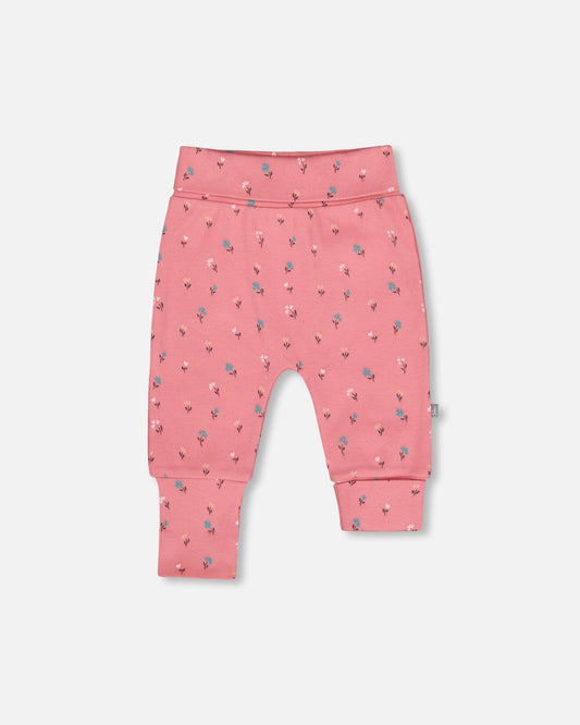 Organic Cotton Evolutive Pant Pink Floral