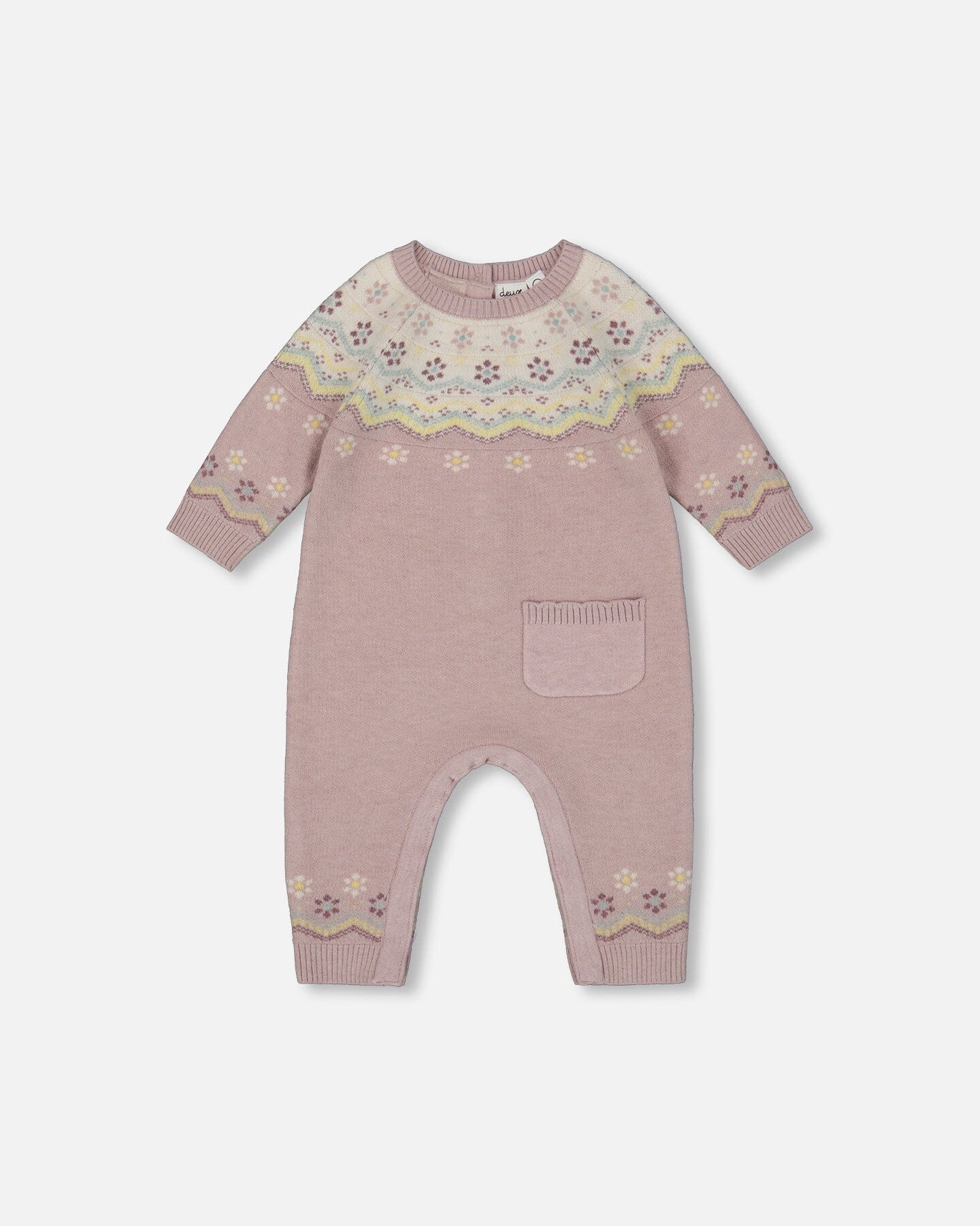 Jacquard Knitted Romper Keepsake Lilac