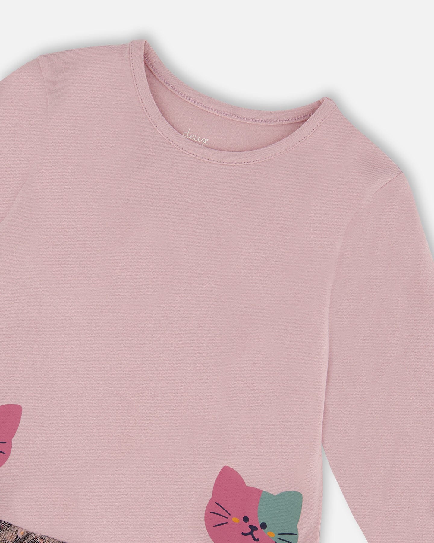 Bi-Material Dress Dusty Pink