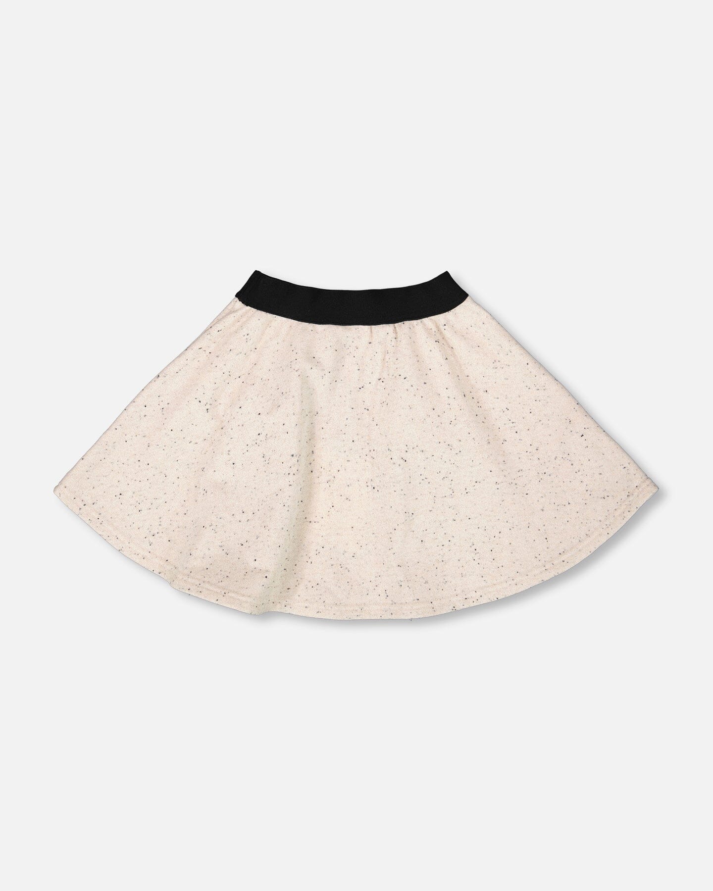 Glittering French Terry Skirt Beige And Black