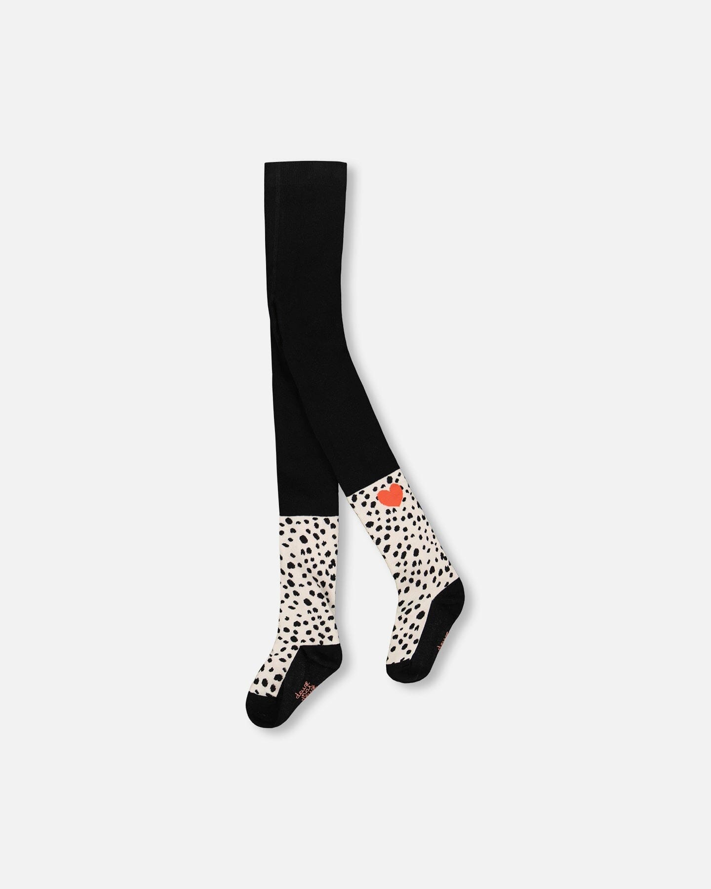 Knit Tights Black With Dalmatian Pattern
