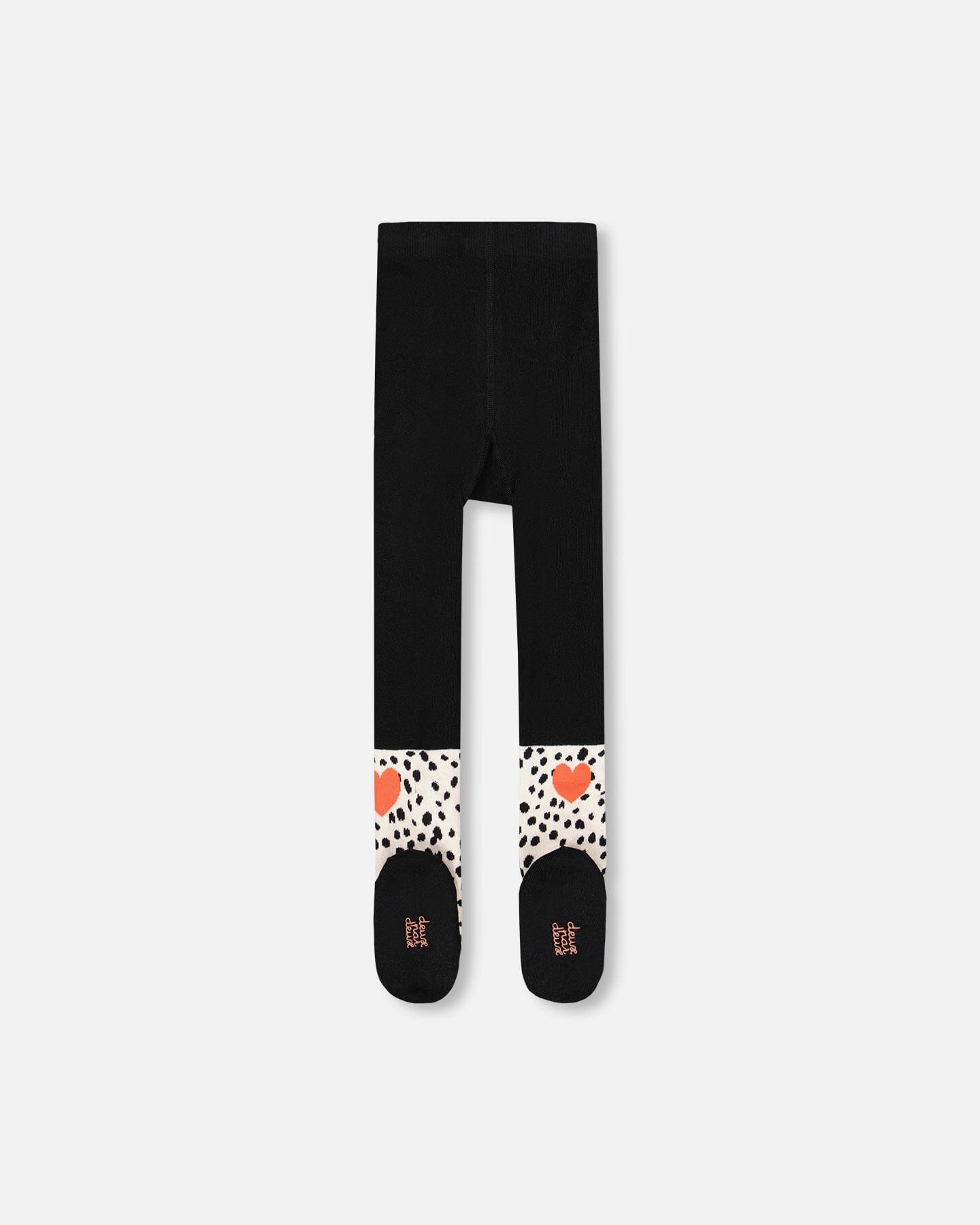 Knit Tights Black With Dalmatian Pattern