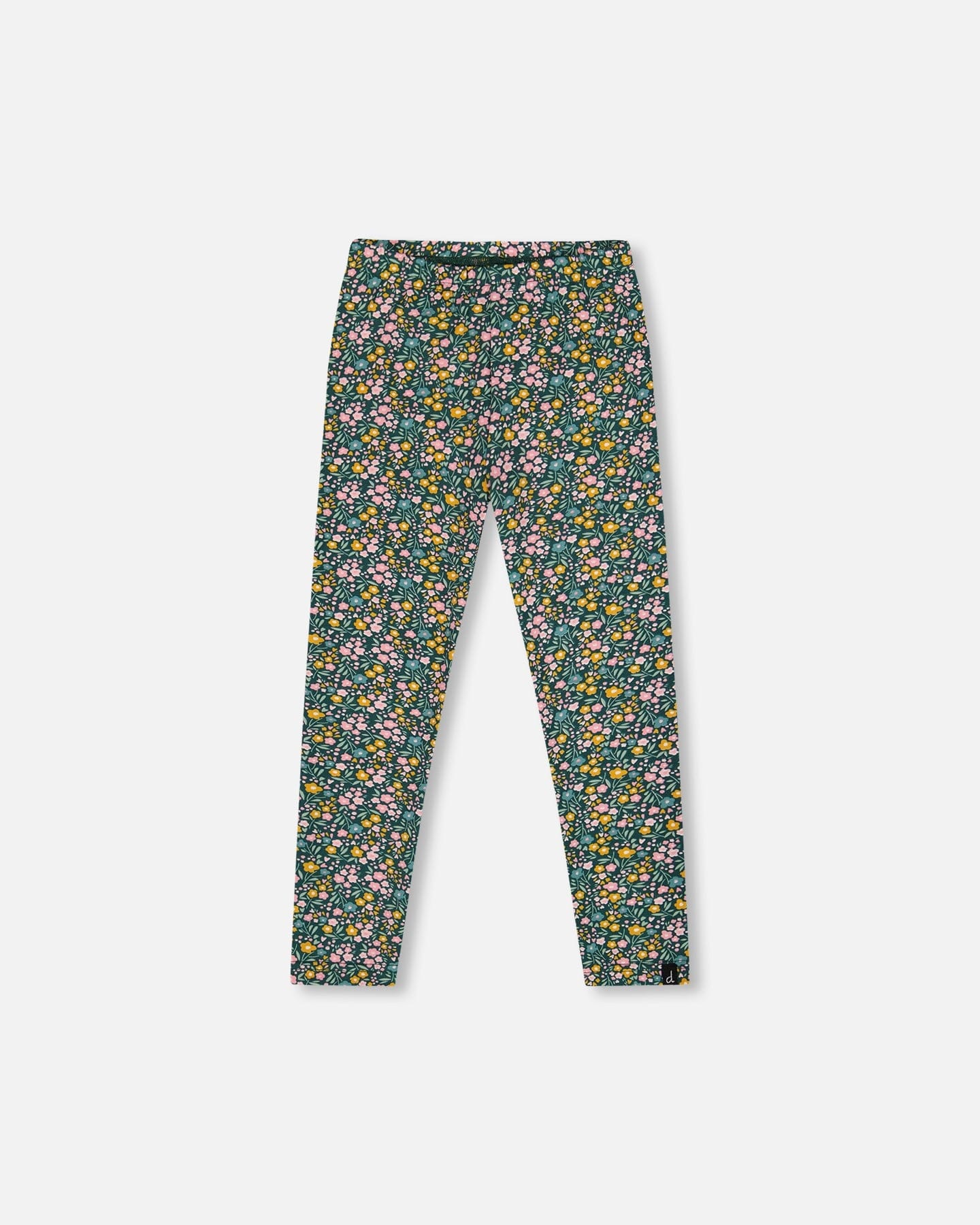Leggings Green With Flower Print