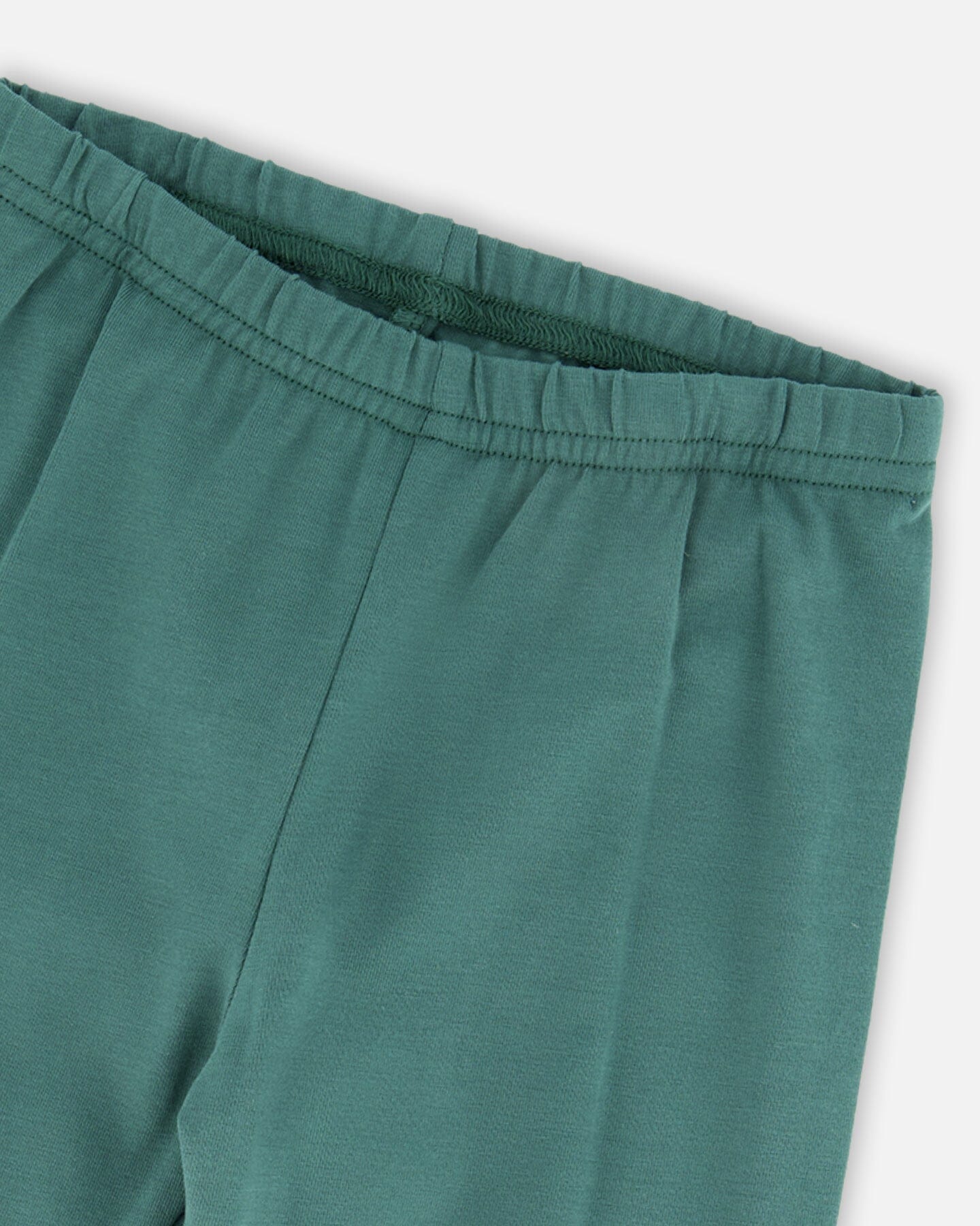 Leggings Dark Green With Flower Print