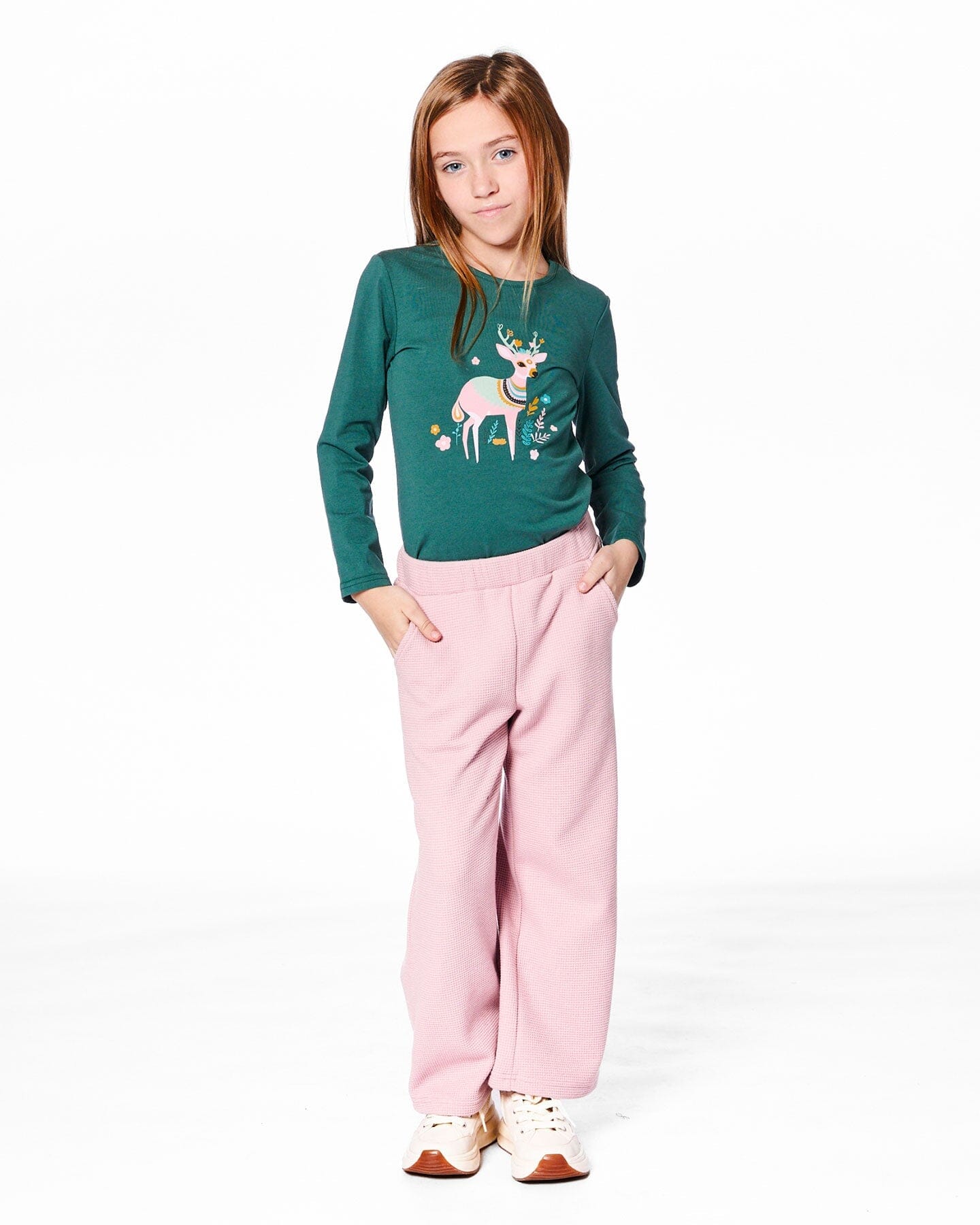 Organic Cotton Long Sleeve T-Shirt Dark Green