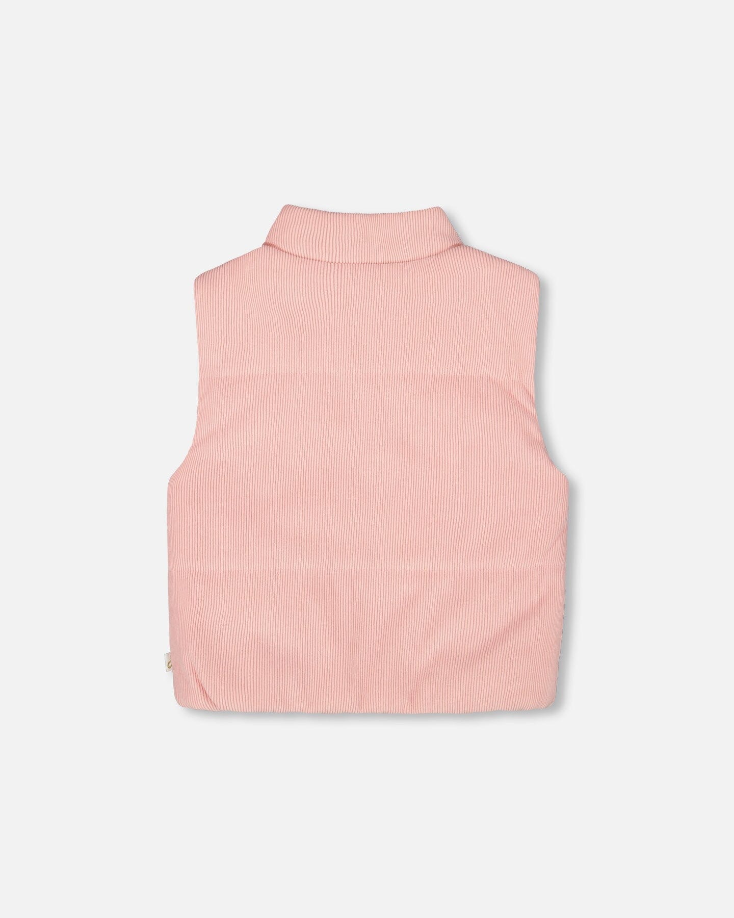 Corduroy Puffy Sleeveless Vest Dusty Pink