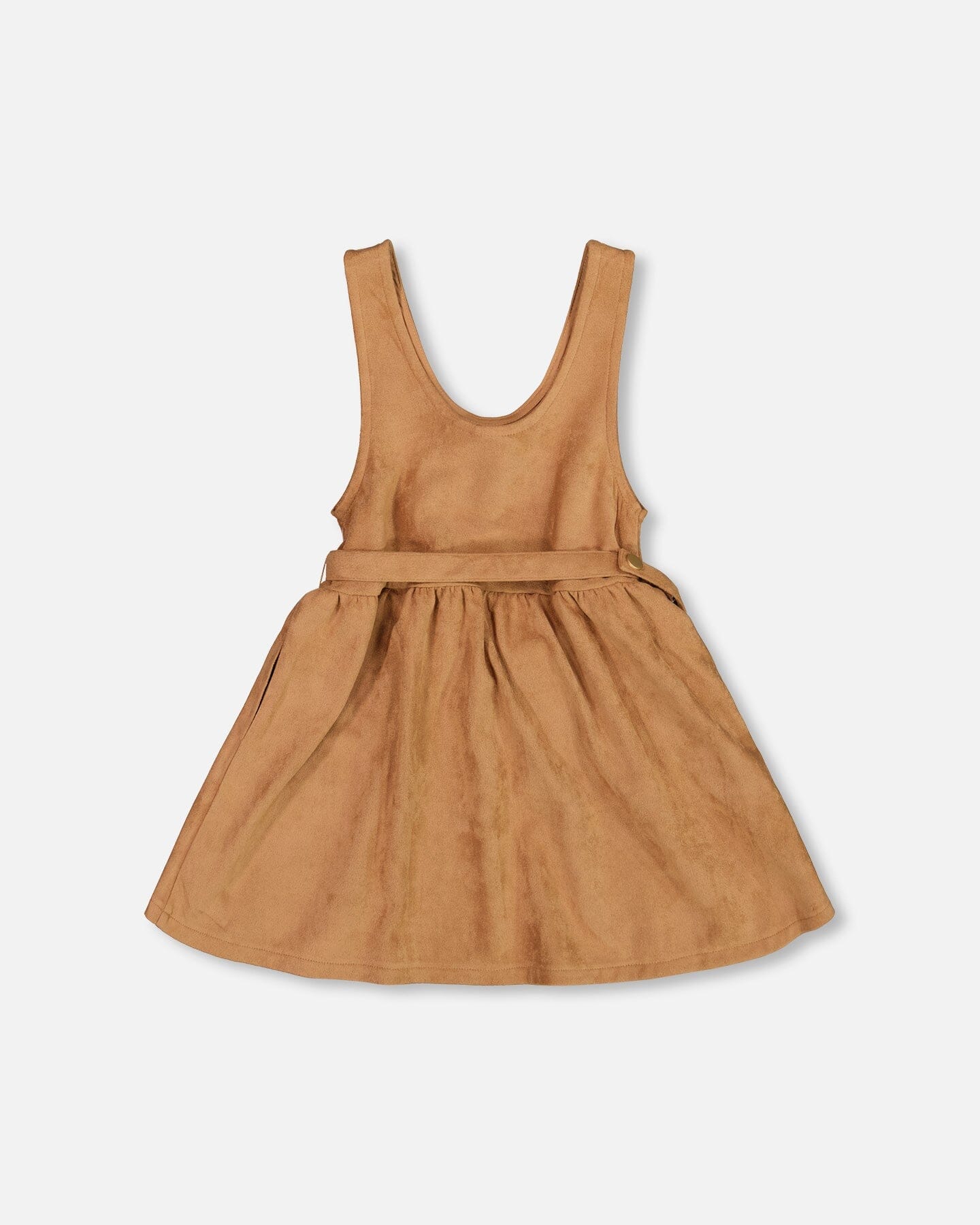 Stretch Suede Effect Jumper Light Pecan Brown With Llama Bag