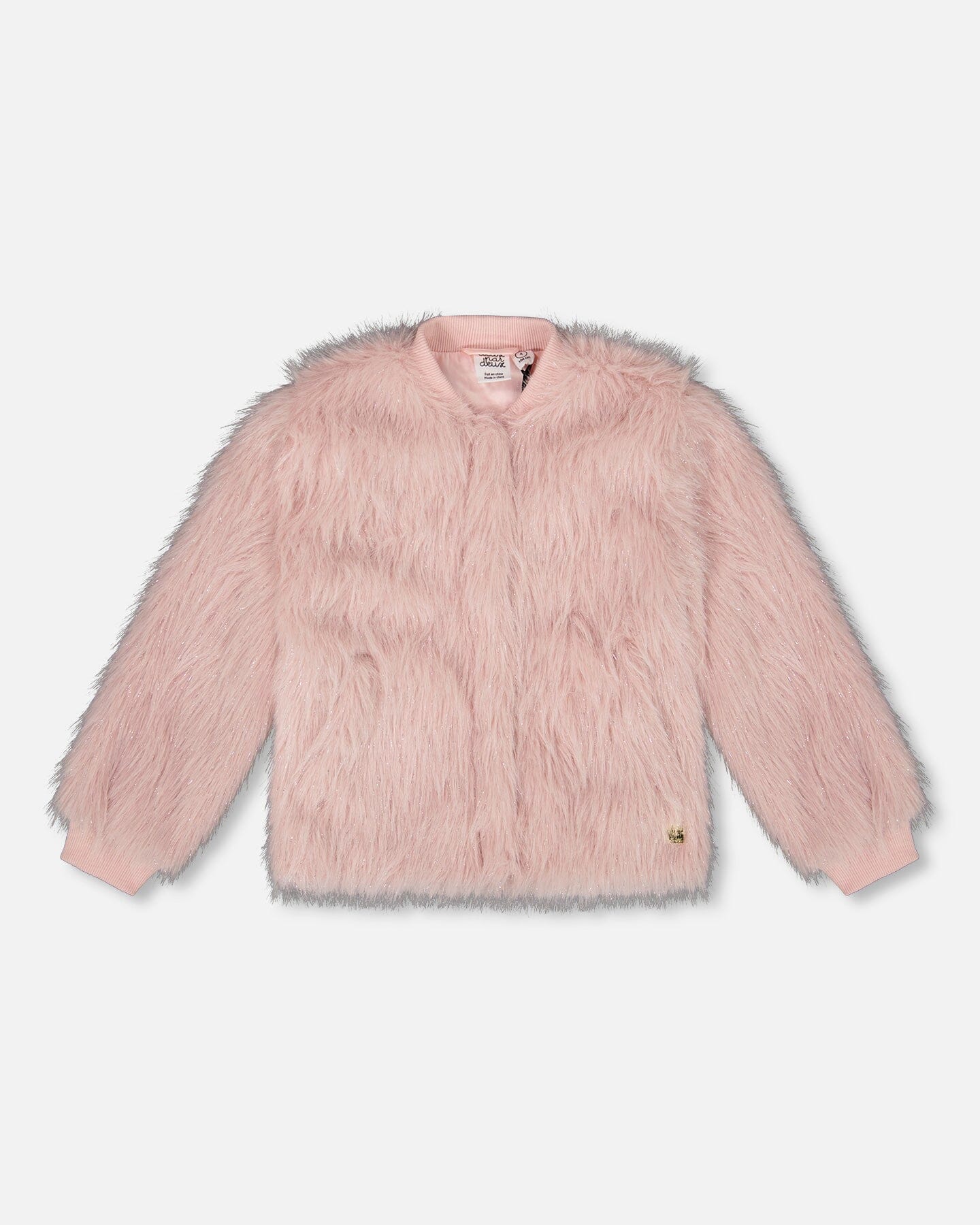 Short Faux Fur Coat Dusty Pink