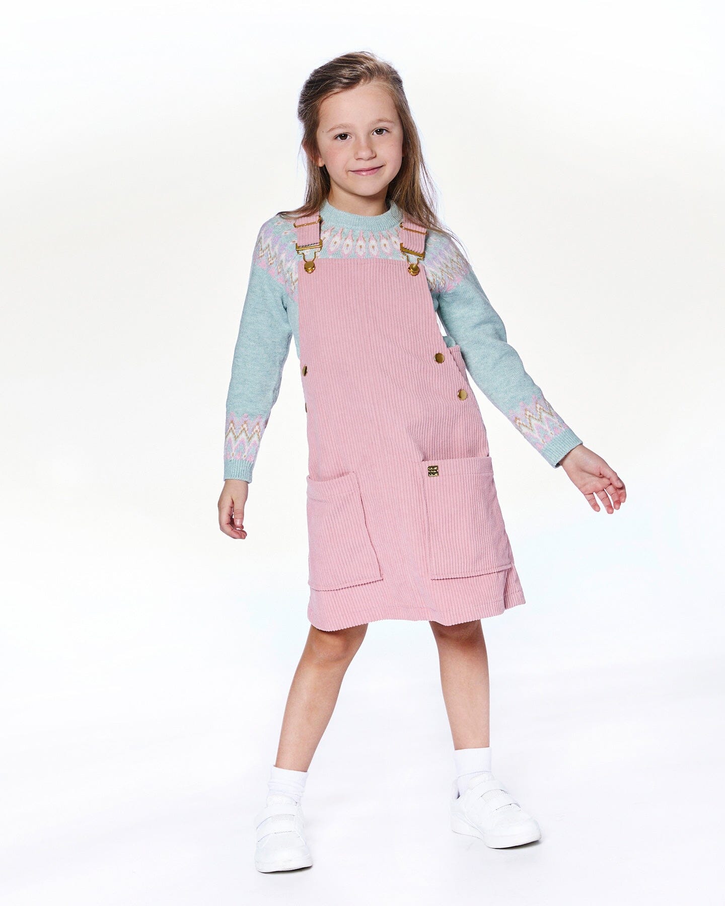 Sweater With Norwegian Jacquard Turquoise Blue