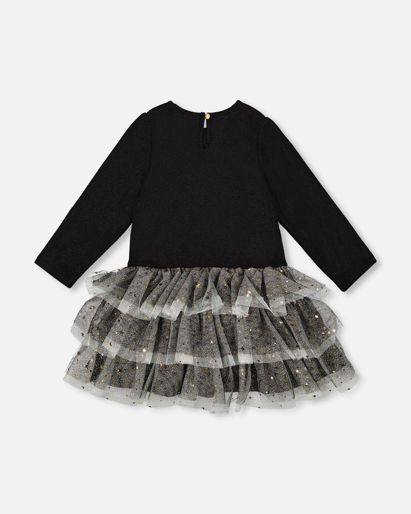 Glittering Mesh Skirt Party Dress Black