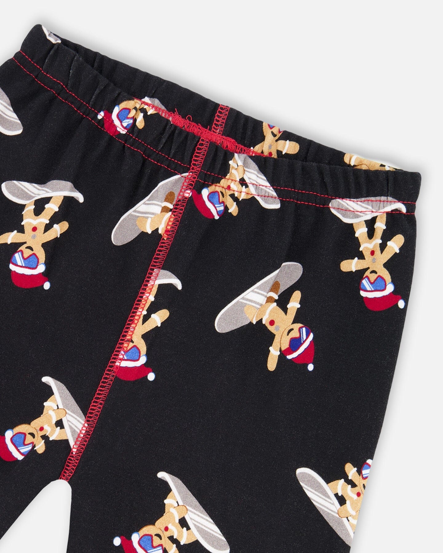 Two-Piece Organic Cotton Pajama Set Black Cookie Print