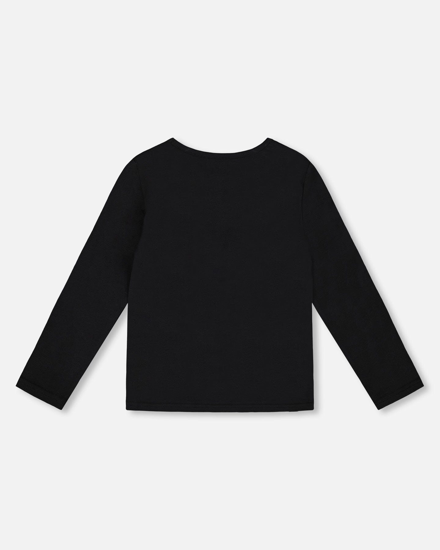 Long Sleeve Organic Cotton Jersey Bow Tee Black