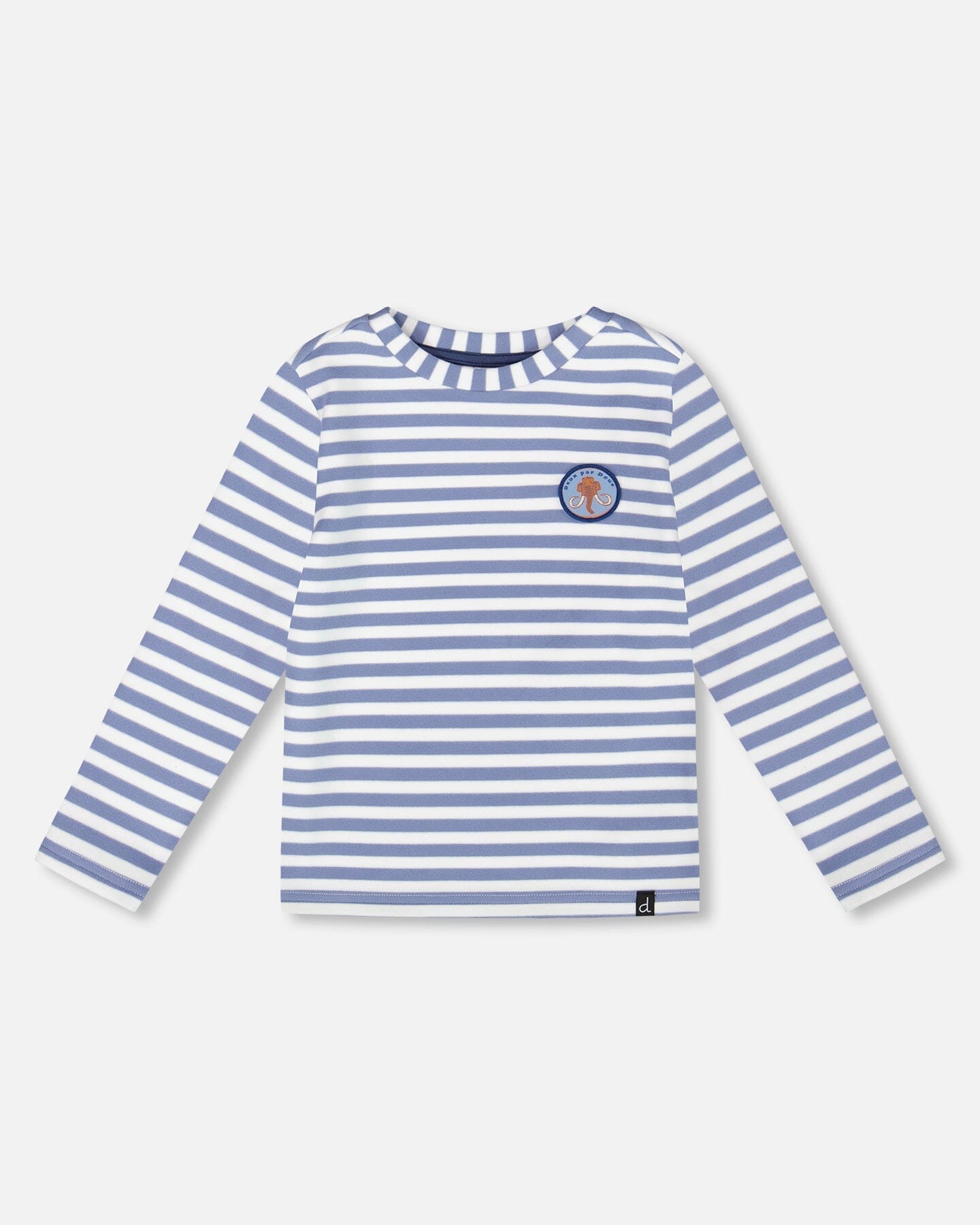 Super Soft Long Sleeve Striped Jersey T-Shirt Light Blue