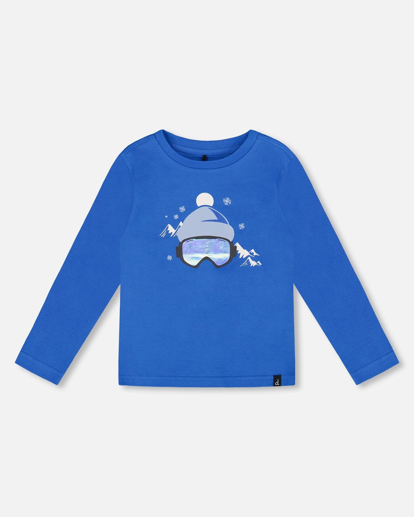 Long Sleeve Organic Cotton Jersey Tee Blue