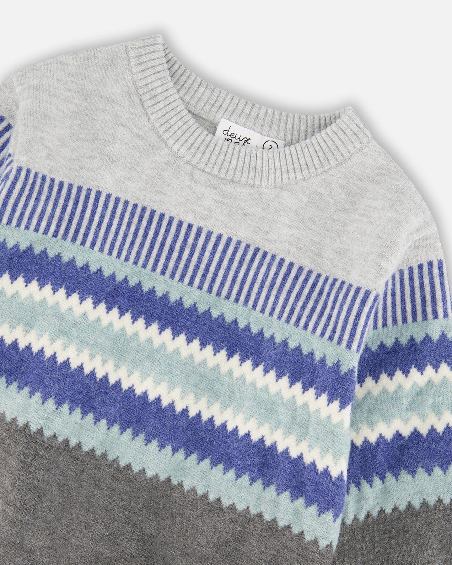 Knitted Jacquard Sweater Dark Gray