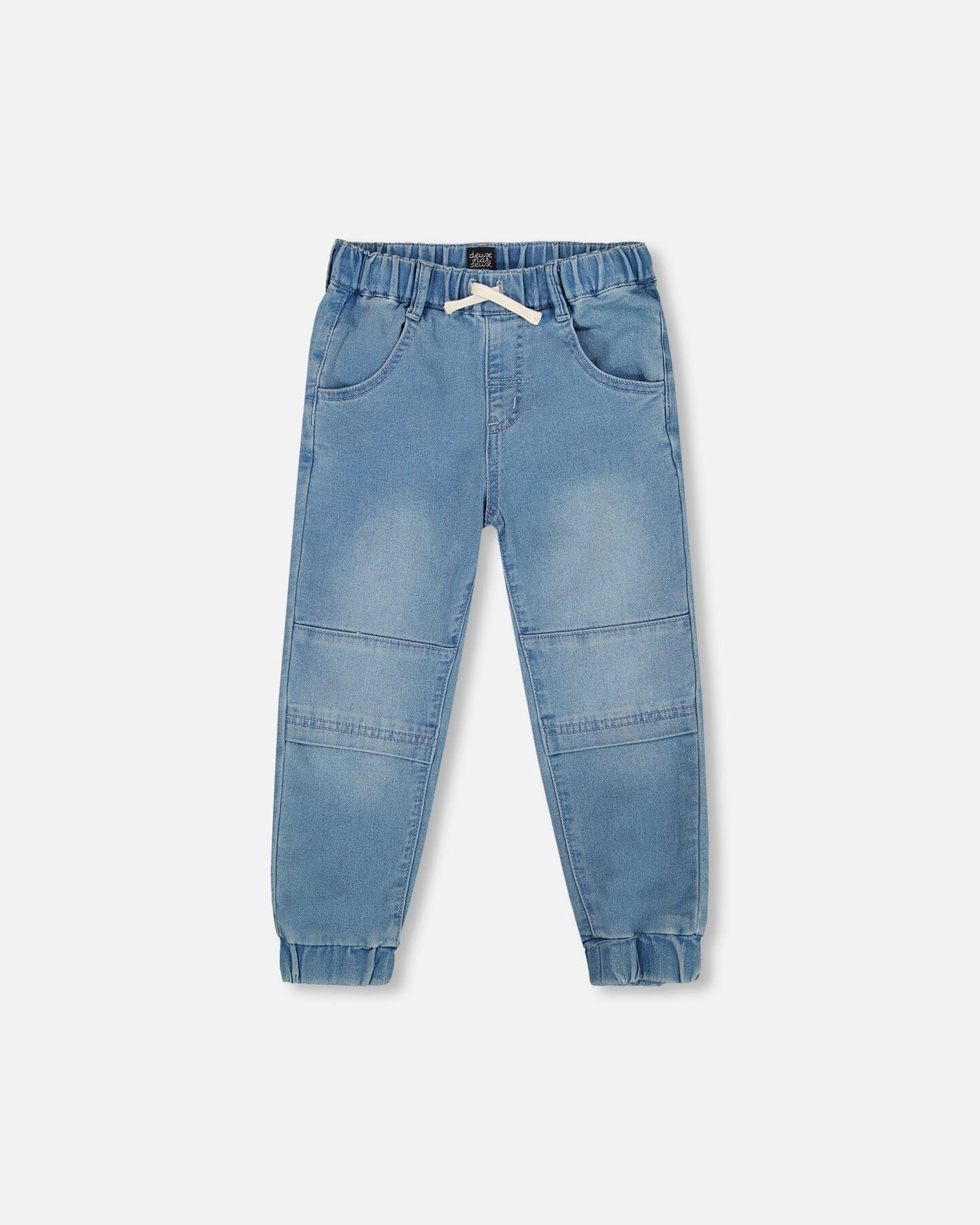 French Terry Jogger Pants Light Blue Denim