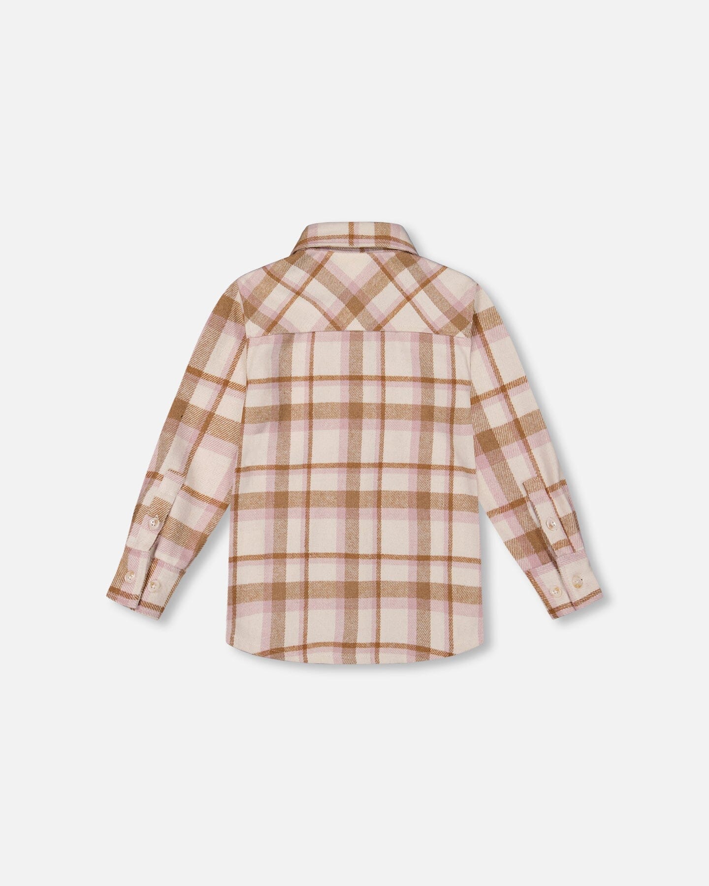 Plaid Overshirt Off-White, Beige And Pink
