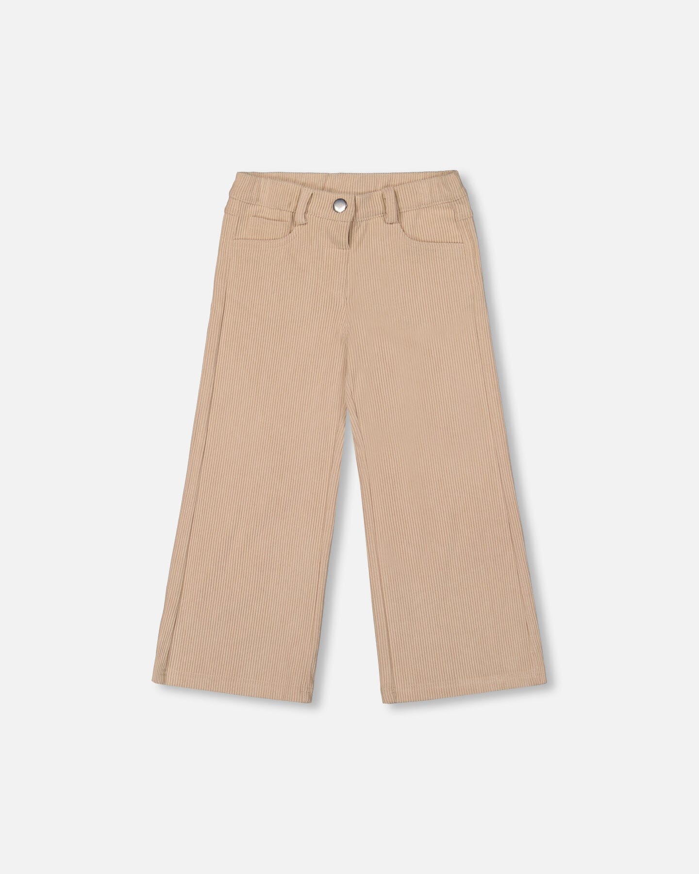 Wide Leg Corduroy Pants Beige