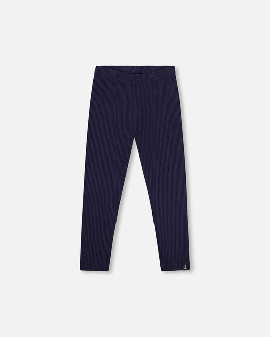 Ribbed Leggings Navy Blue