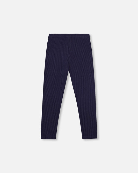 Ribbed Leggings Navy Blue