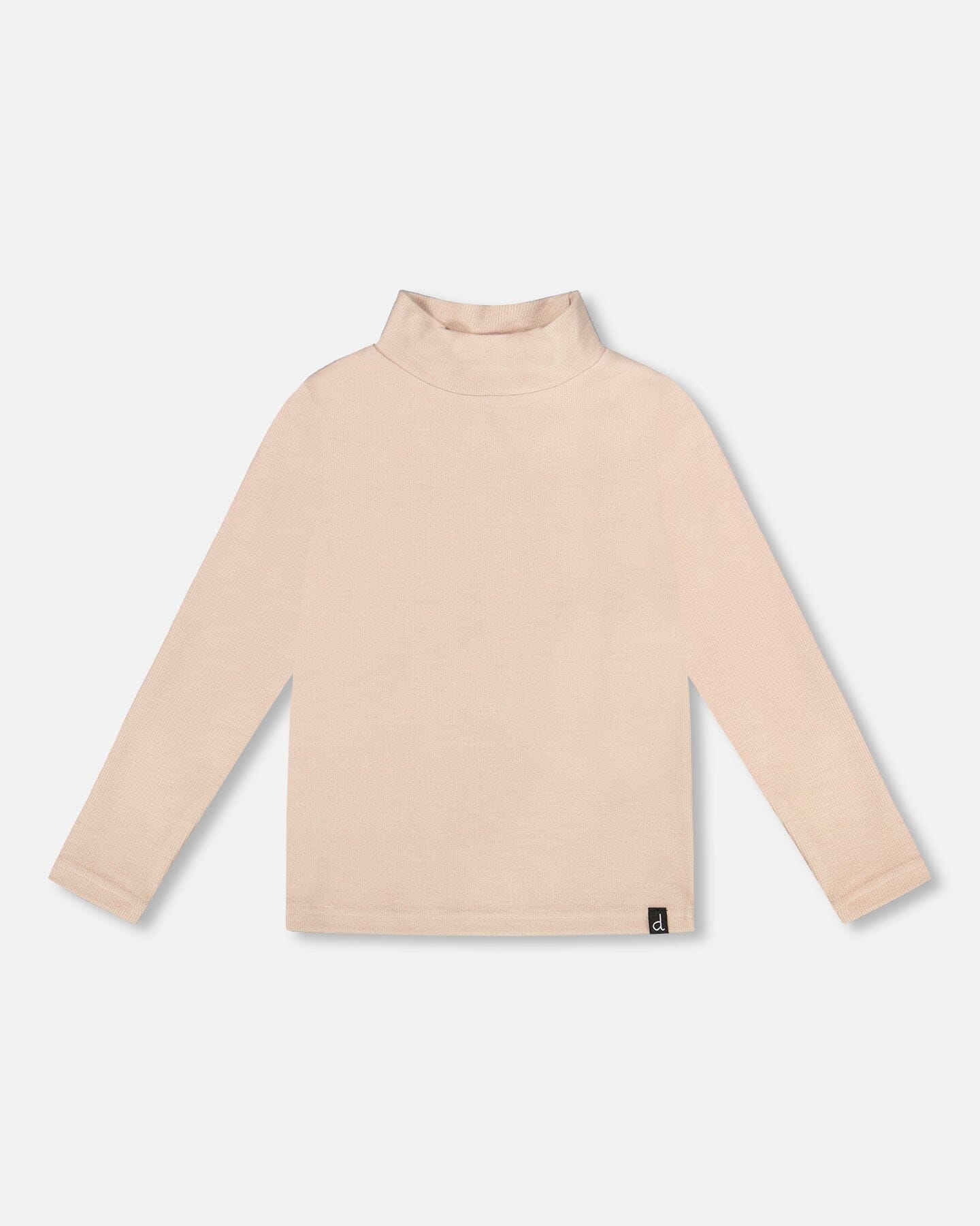 Super Soft Ribbed Mock Neck Top Light Caramel