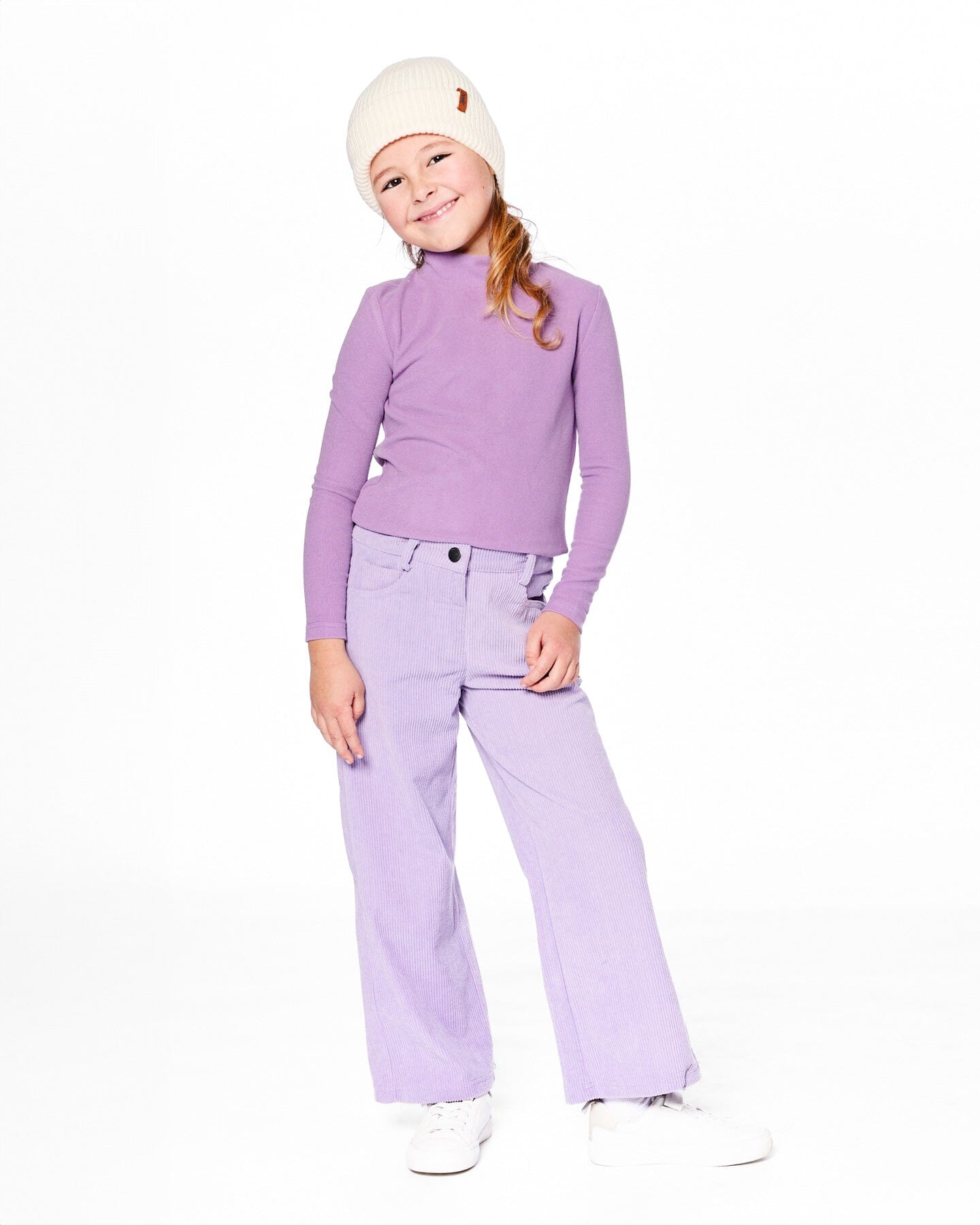 Super Soft Ribbed Mock Neck Top Lavender