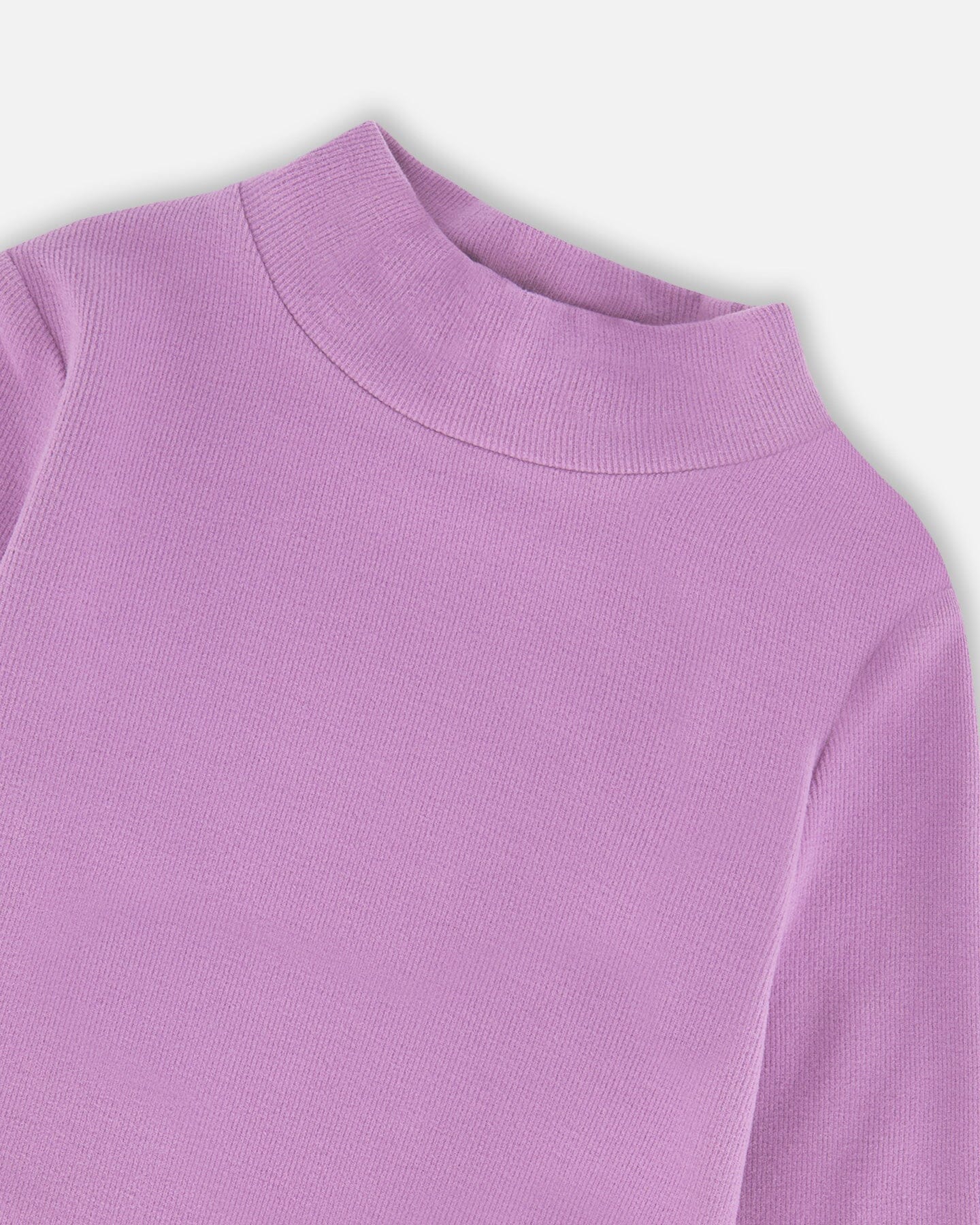 Super Soft Ribbed Mock Neck Top Lavender