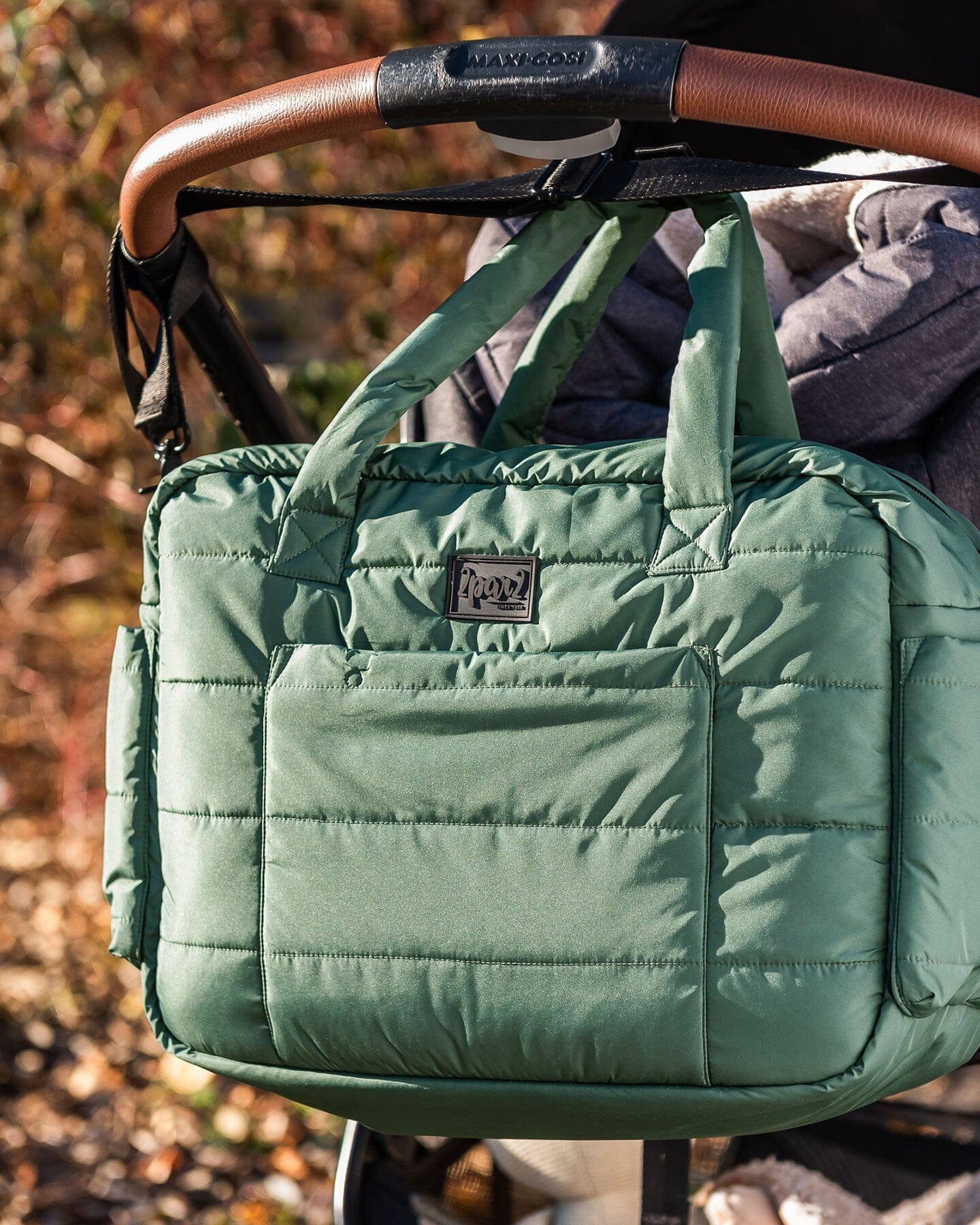 Diaper Bag With Changing Mat Dark Gray Green