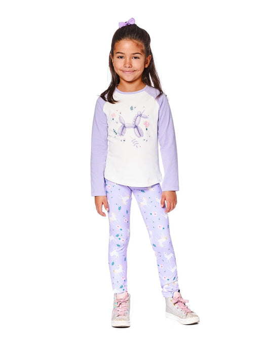 Jersey Raglan Sleeve Tee Lavender