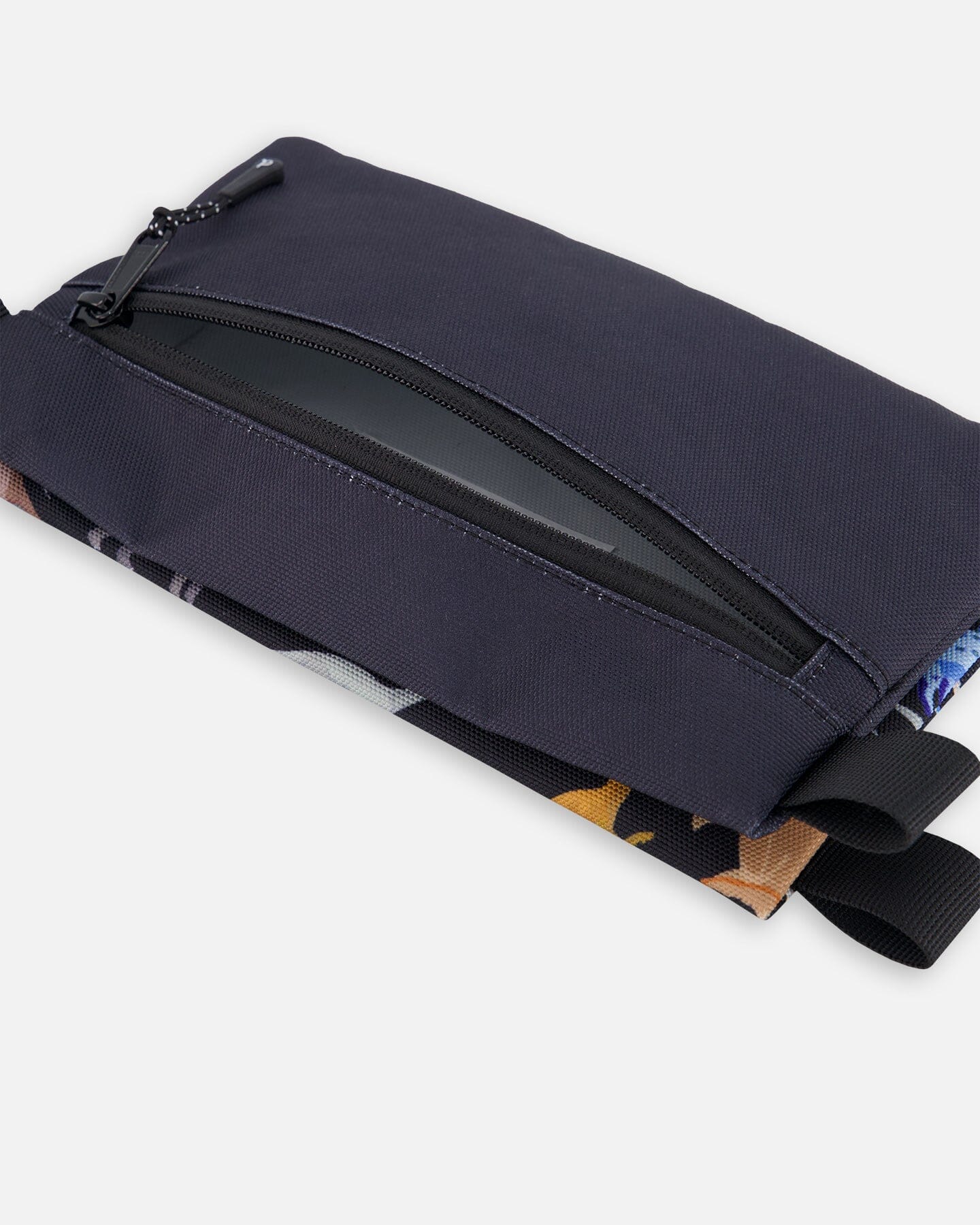 Double Pencil Case Black Dinosaur Print