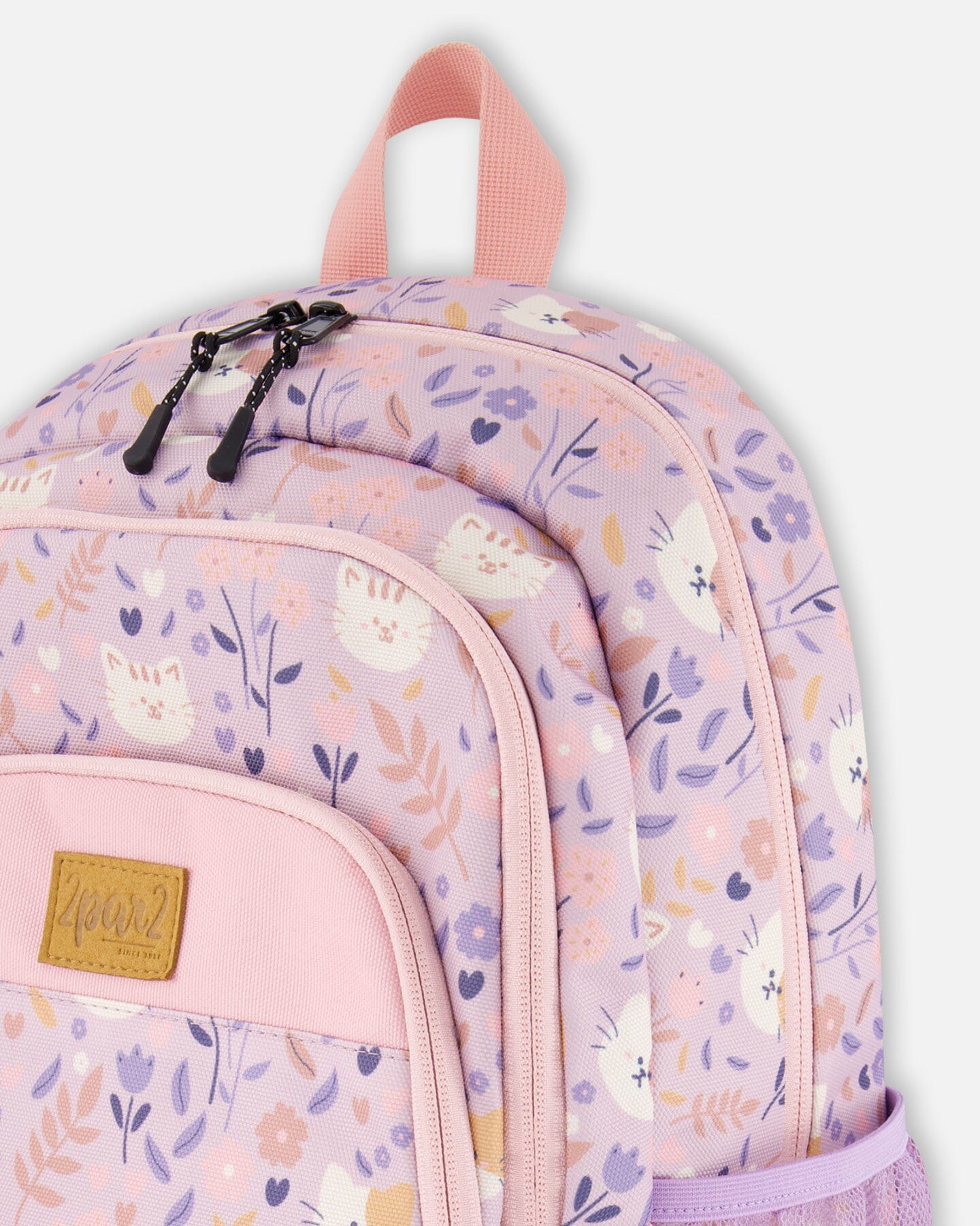 Little Kids Backpack Lilac Cat Print