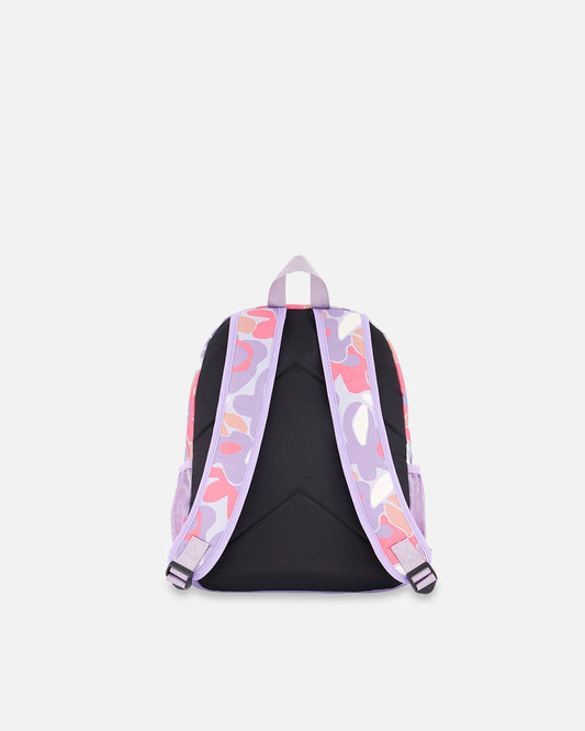 Little Kids Backpack Lilac Retro Flower Print