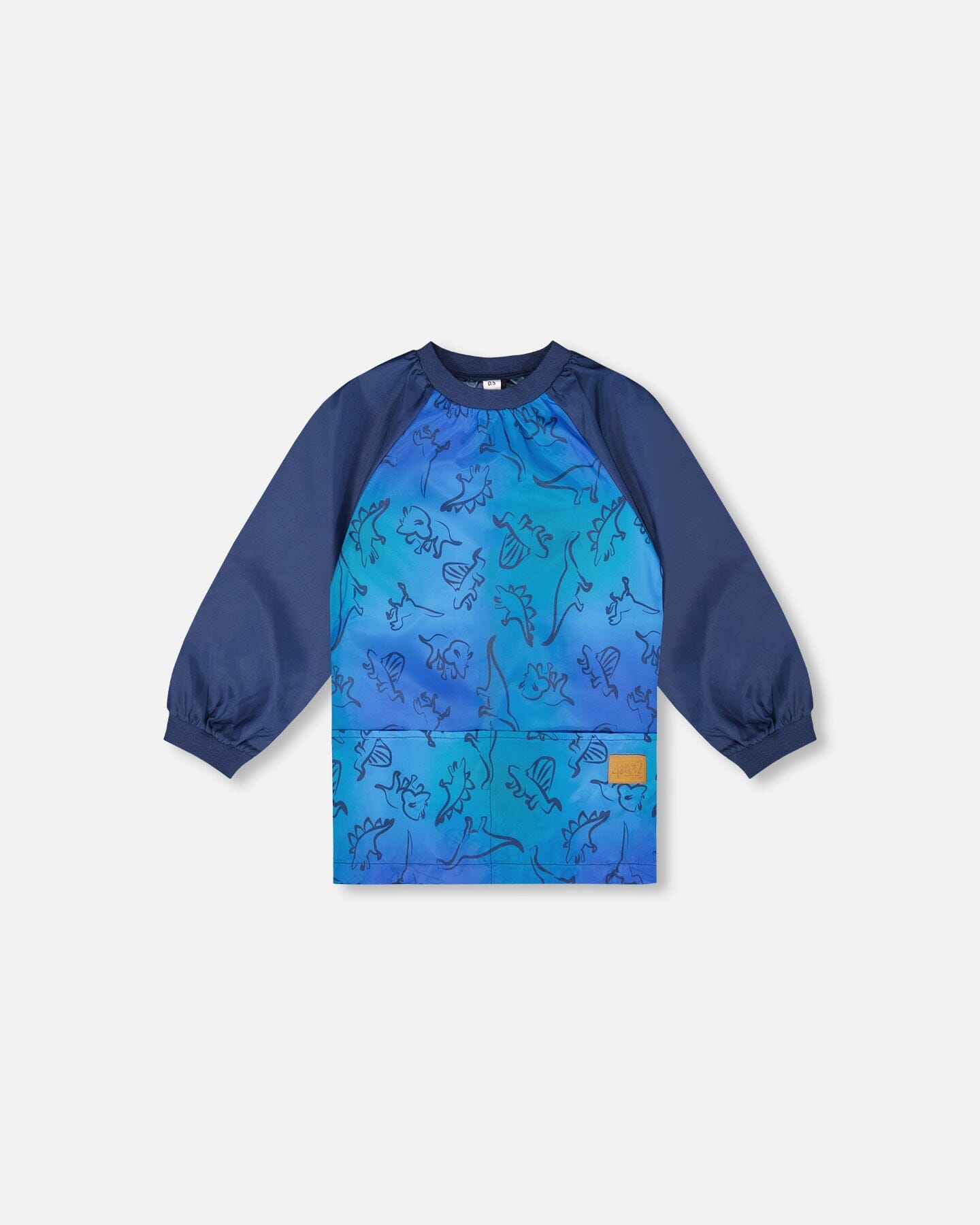 School Apron Blue Gradient Dinosaur Print