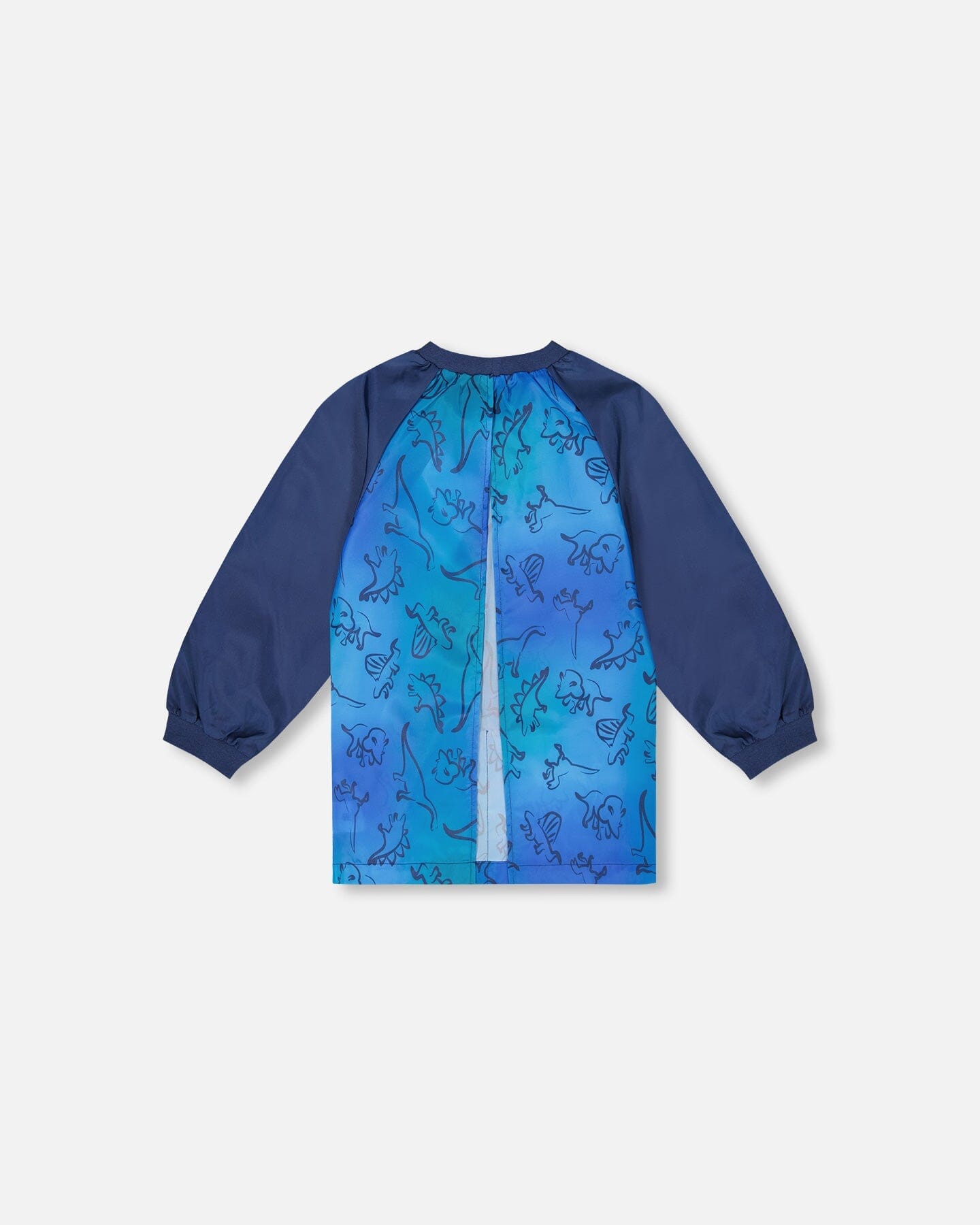 School Apron Blue Gradient Dinosaur Print