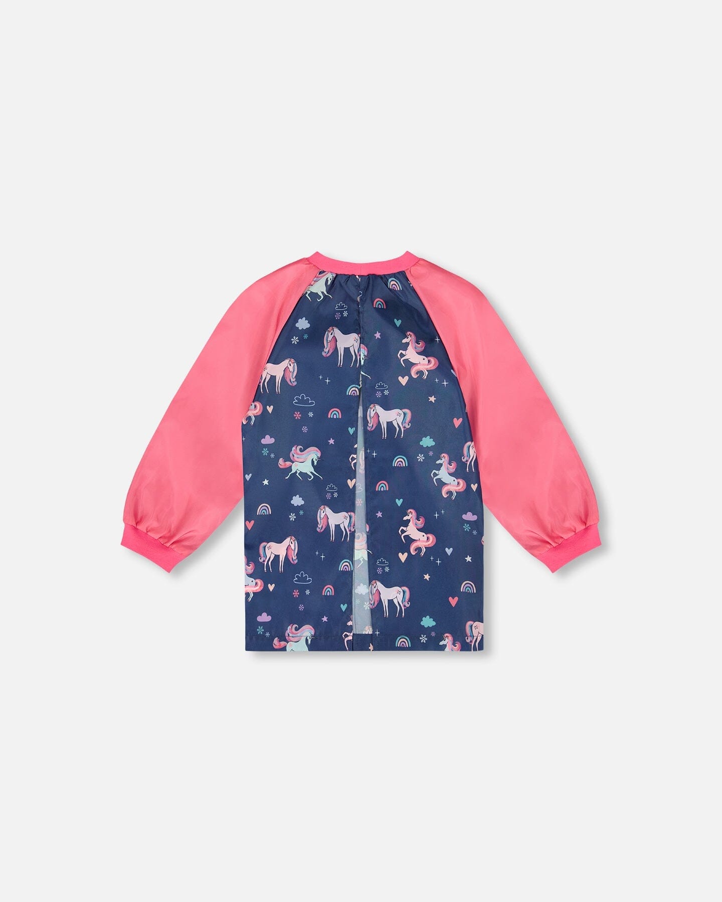 School Apron Navy Unicorn Print