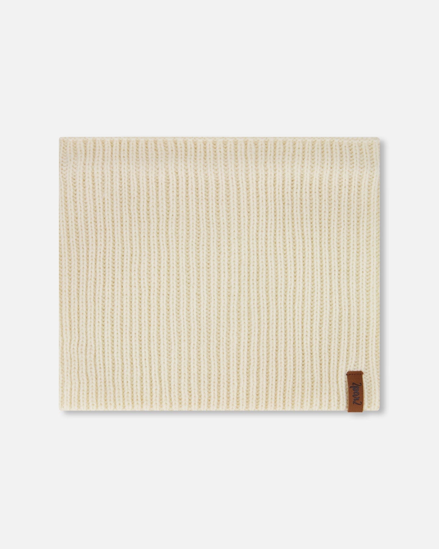 Mid-Season Knit Neck Warmer Light Beige