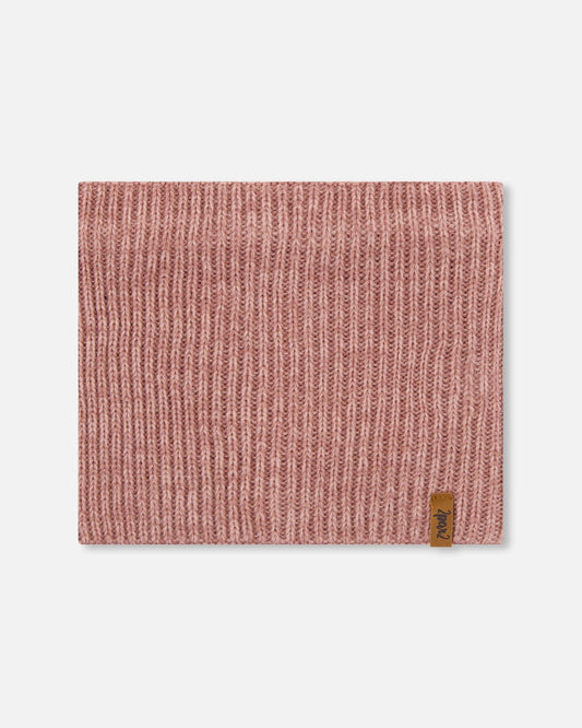 Mid-Season Knit Neck Warmer Dusty Pink