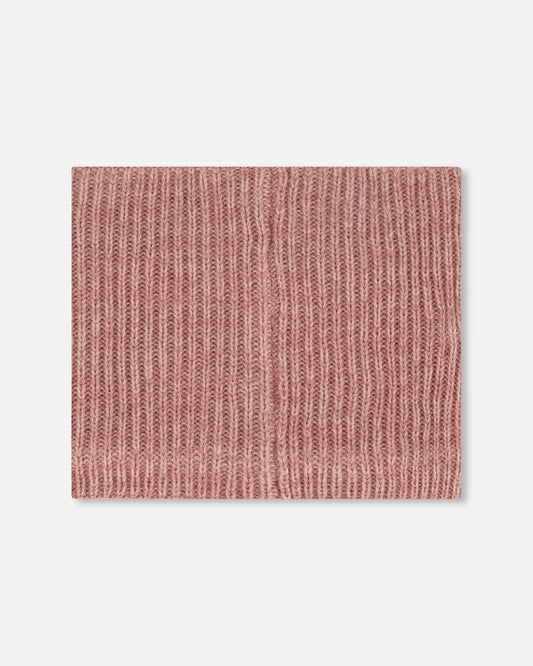 Mid-Season Knit Neck Warmer Dusty Pink