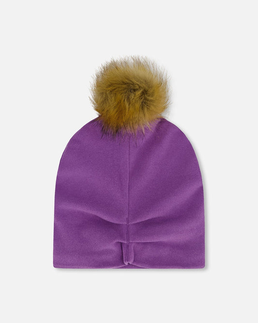 Mid-Season Jersey Pompom Hat Lavender