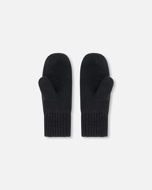 Mid-Season Knit Mittens Black