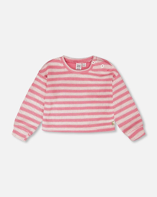 Striped Sweater Pink And White