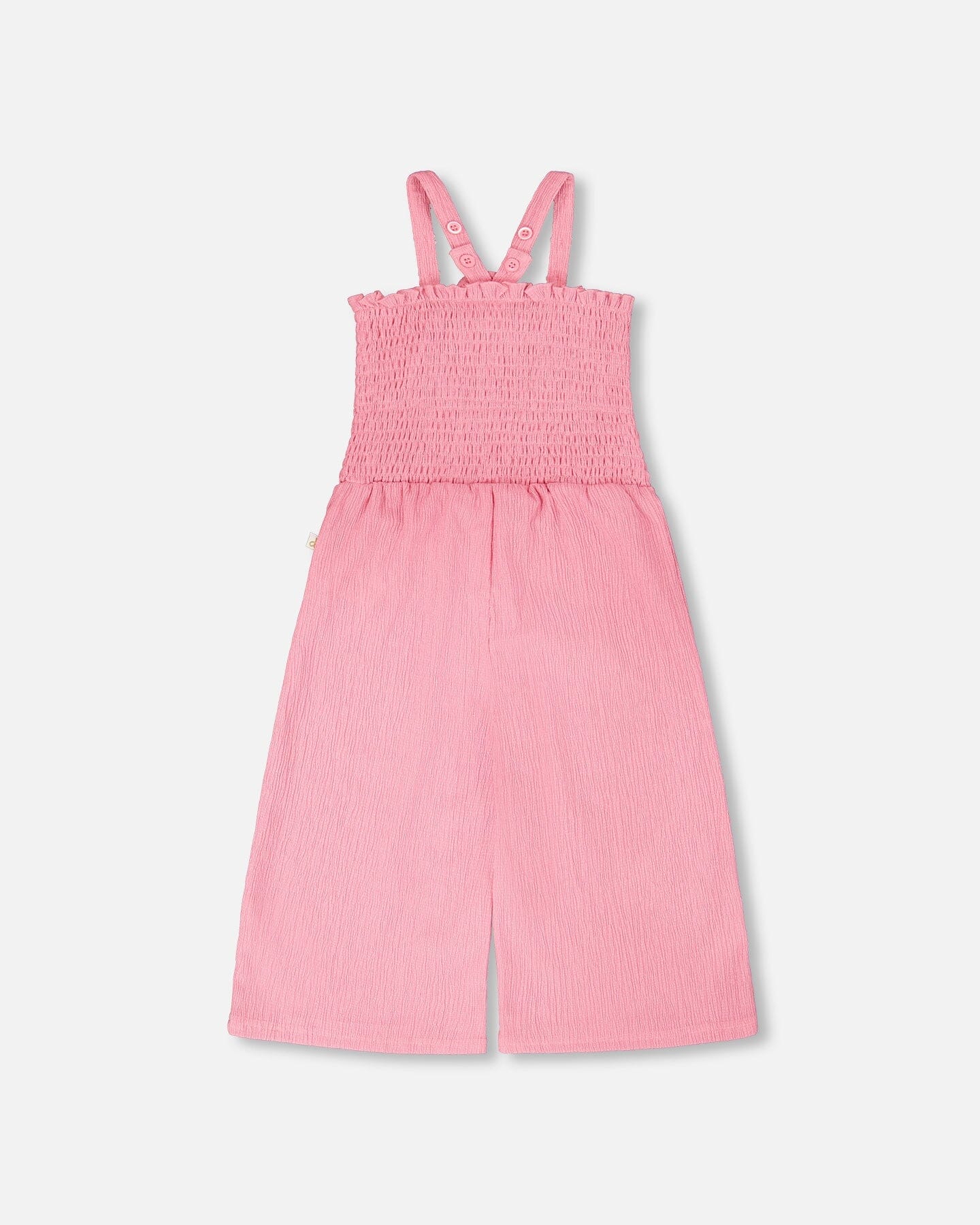 Crinkle Jersey Jumpsuit With Smocking Pink