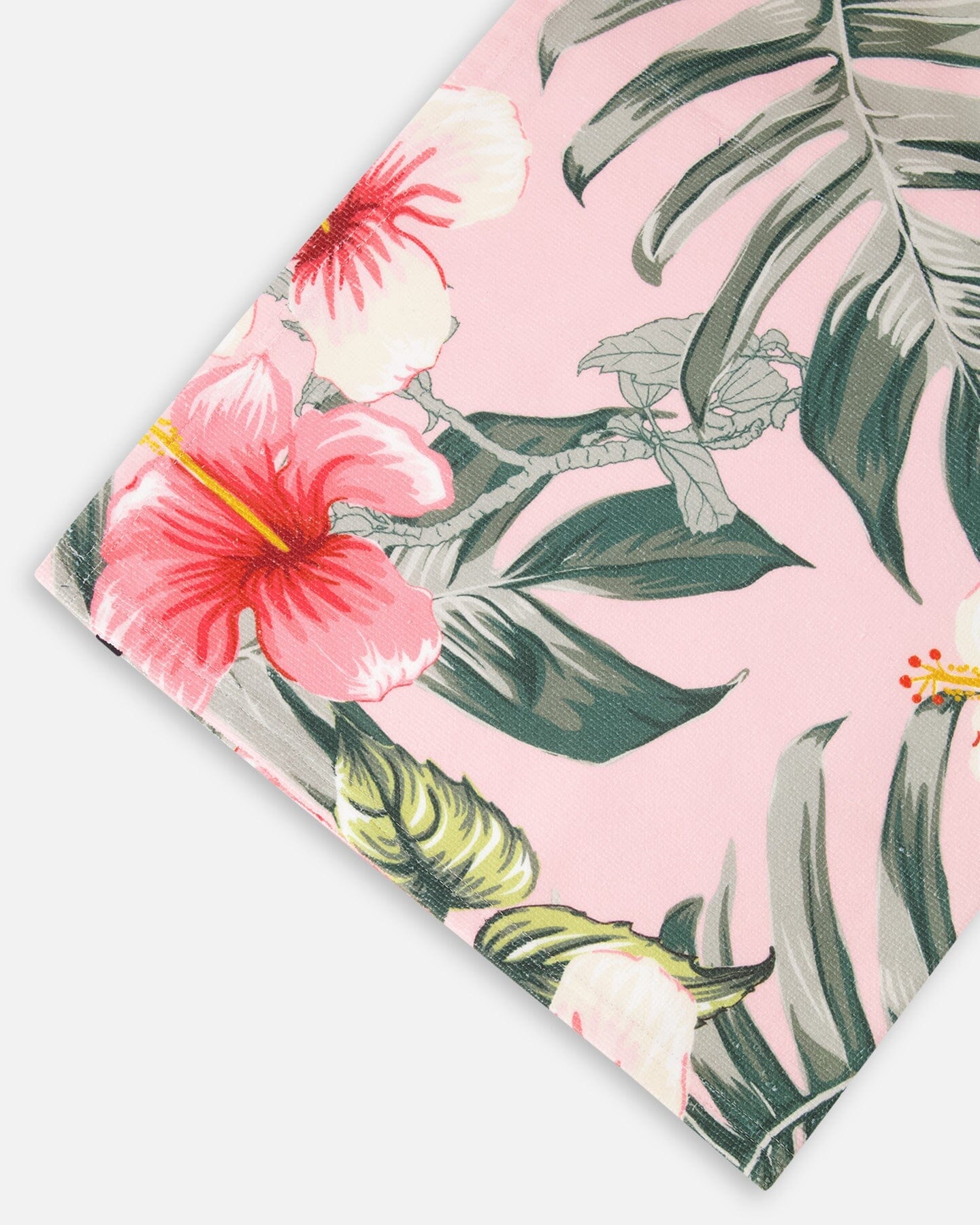 Beach Towel Pink Hibiscus Print