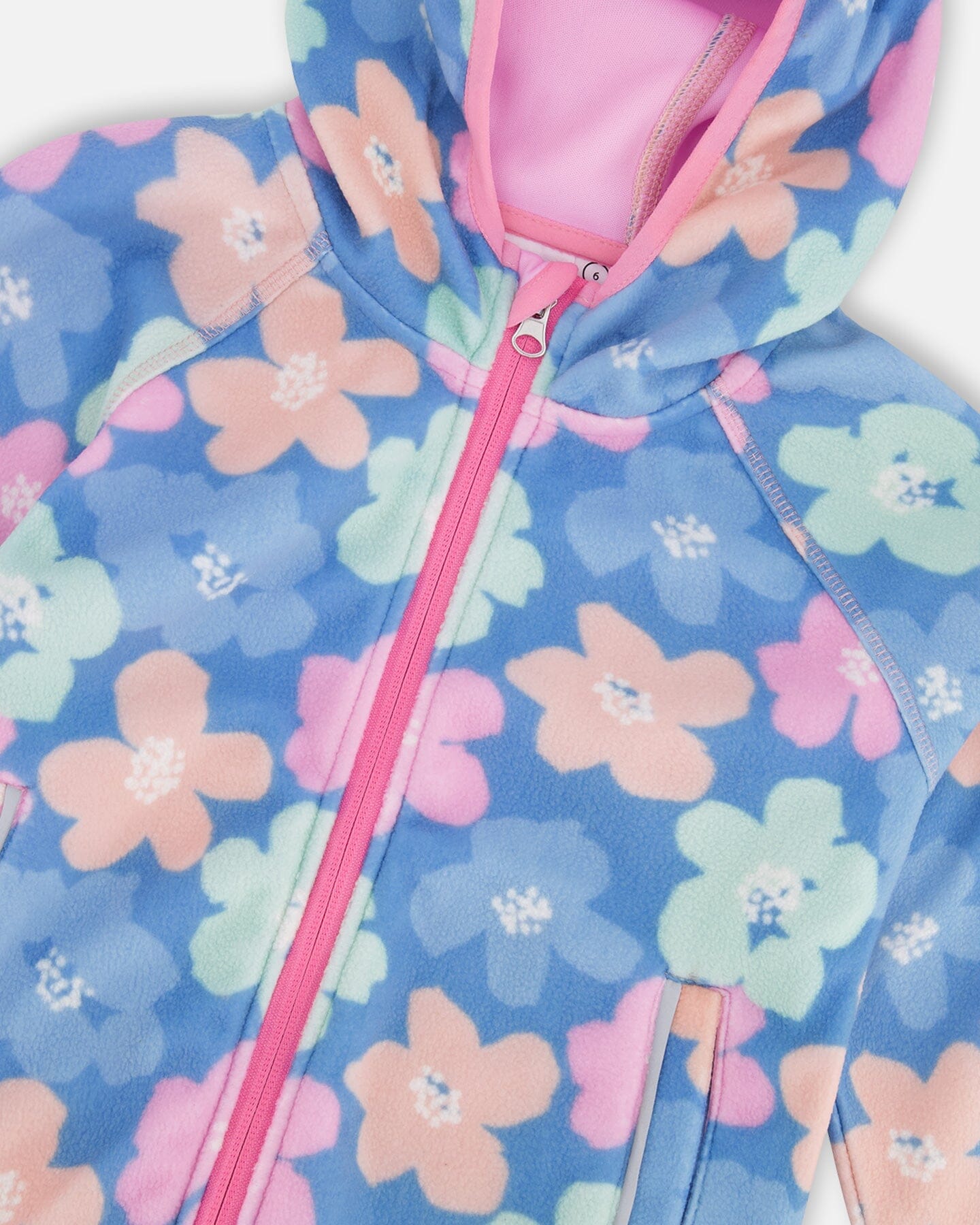 Softshell Jacket Blue Flower Print