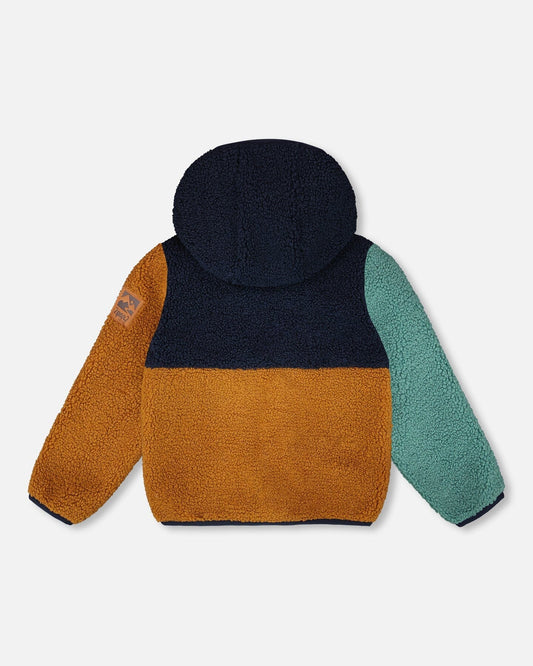 Sherpa Jacket Navy Colorblock